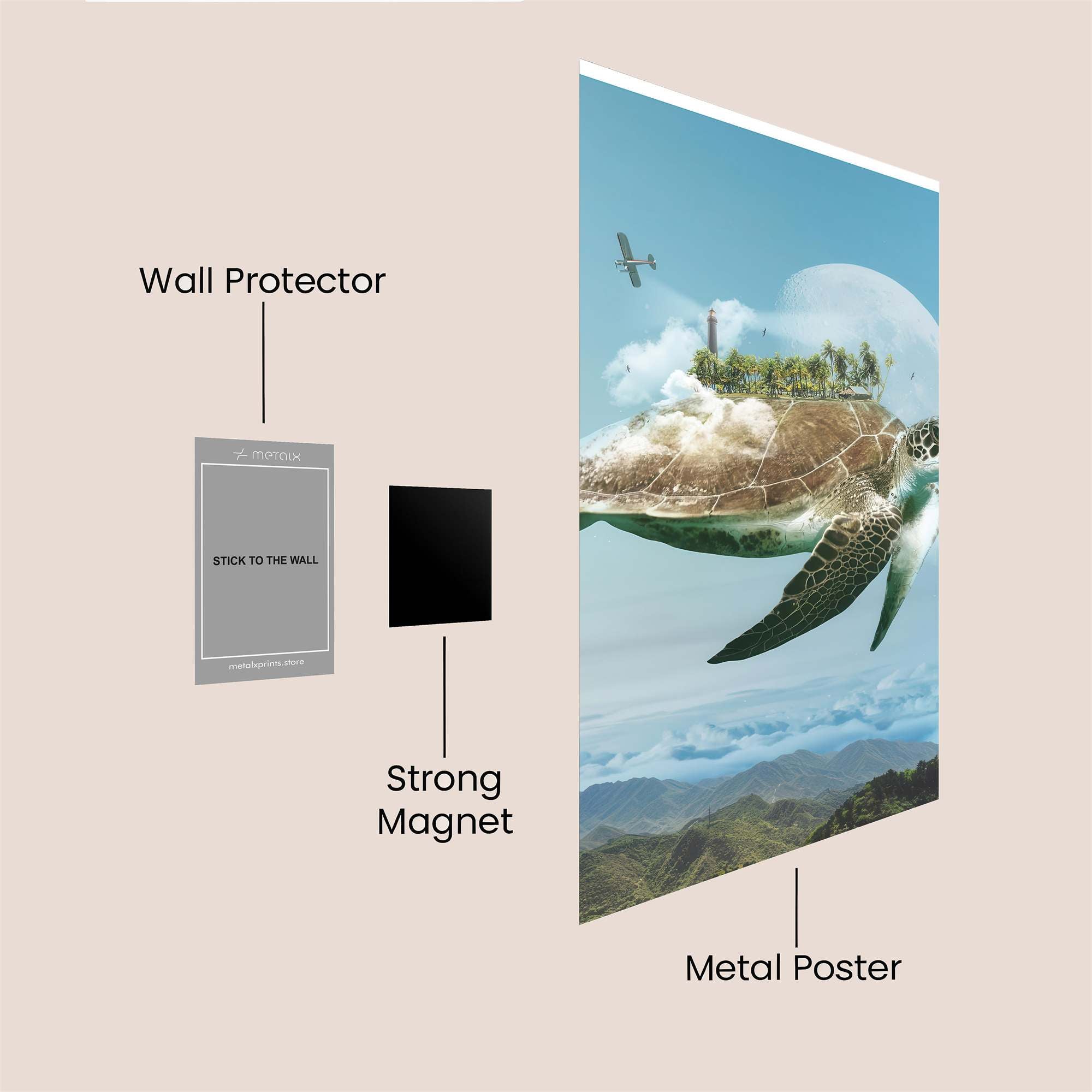 Neon Solitude Safe Wall Magnetic / M