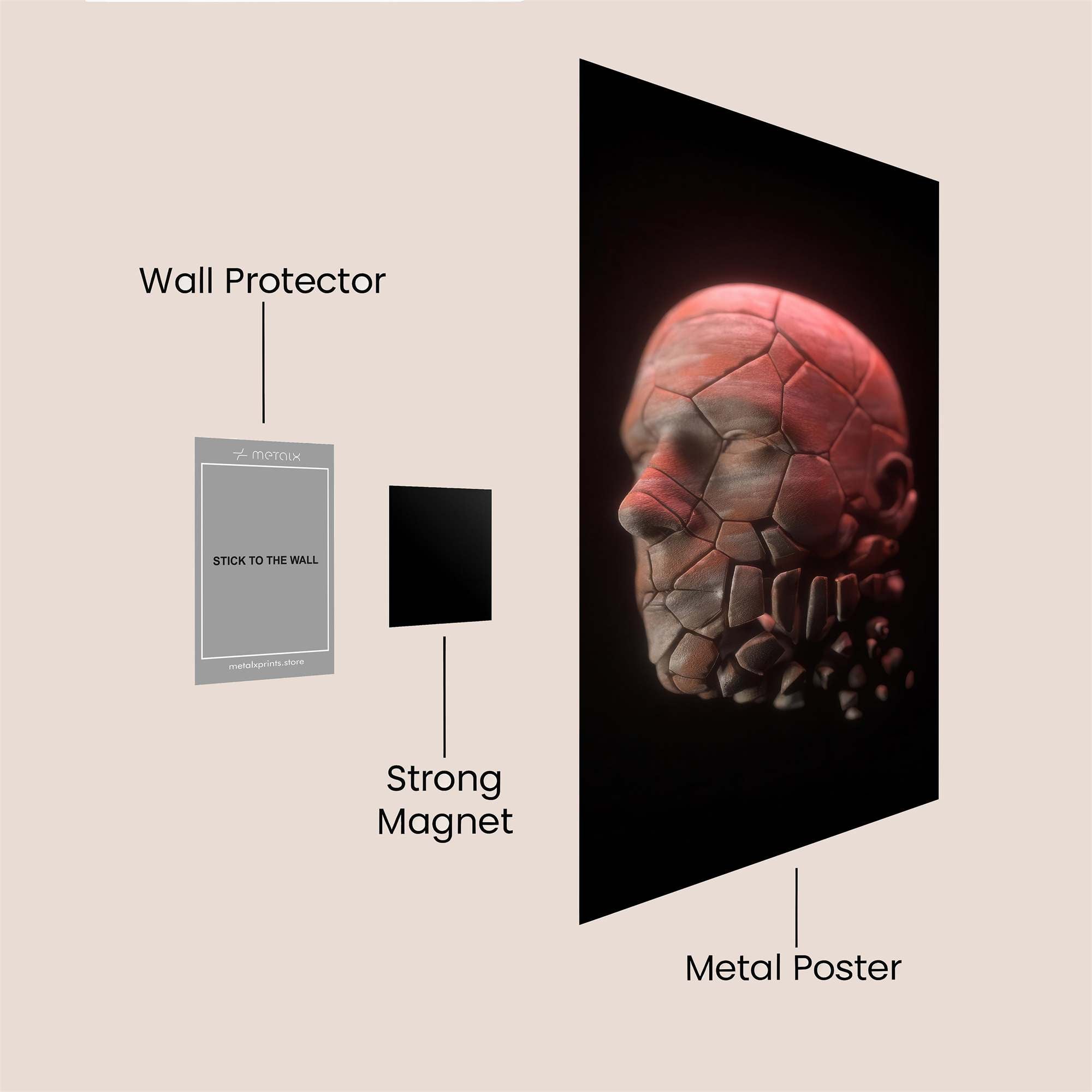 Neon Apocalypse Safe Wall Magnetic / M