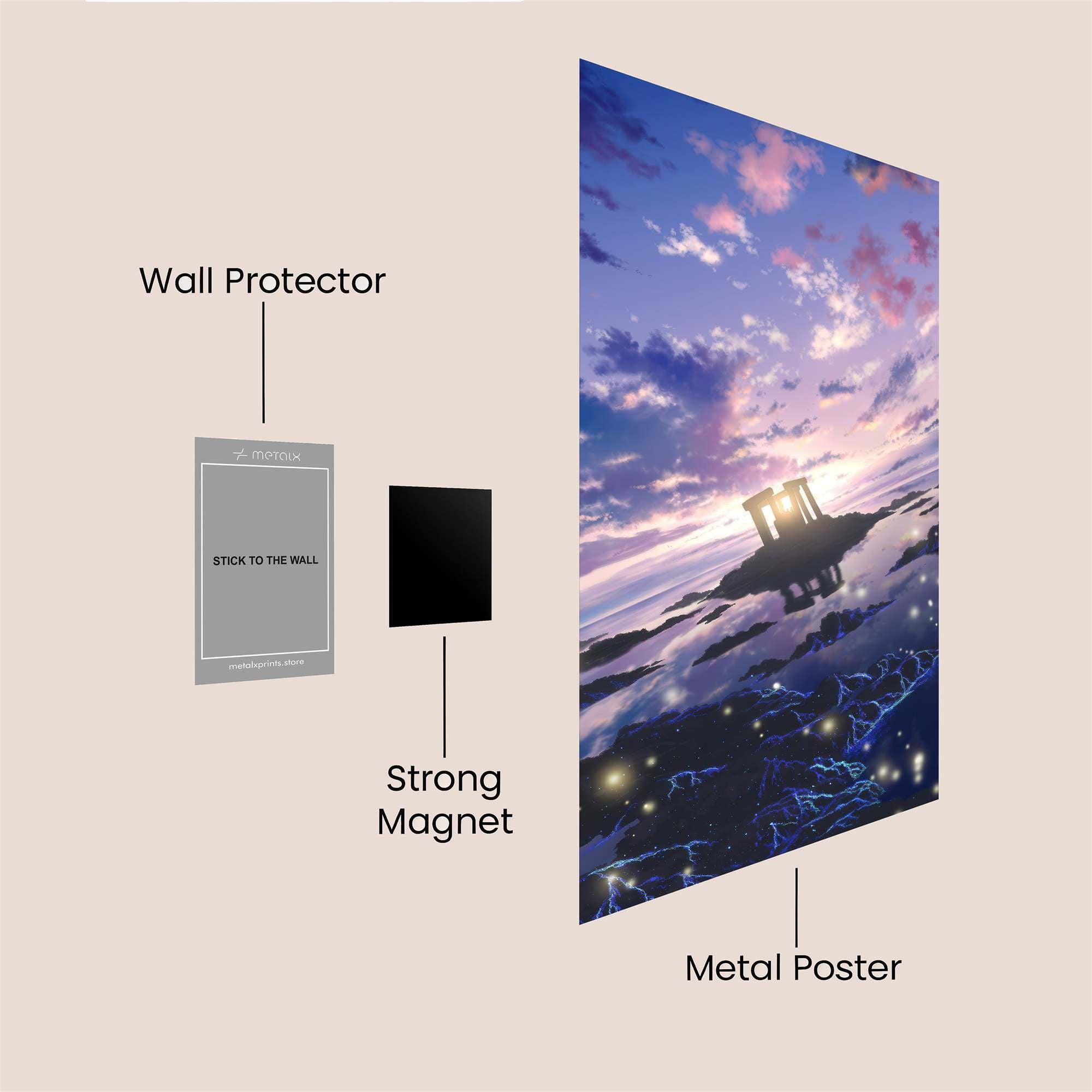Sunset Serenity Safe Wall Magnetic / M