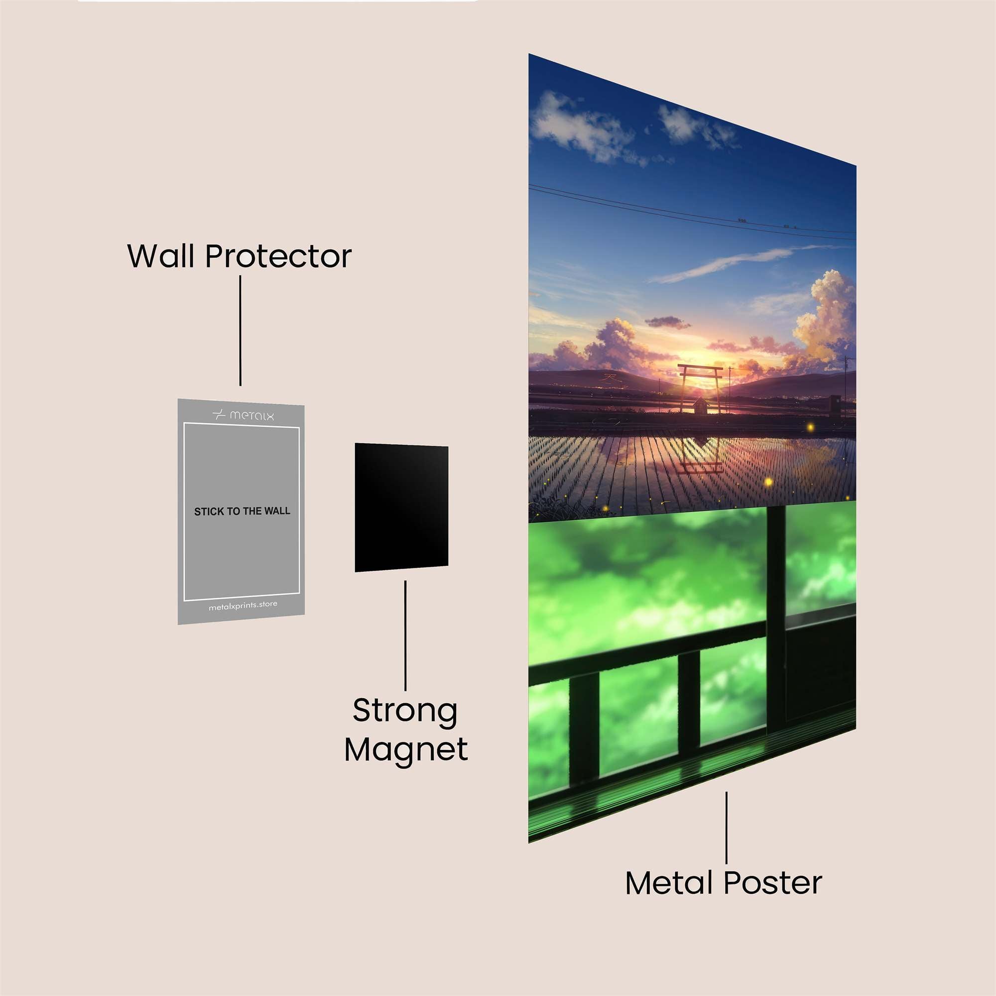 Sunset Serenity Safe Wall Magnetic / M