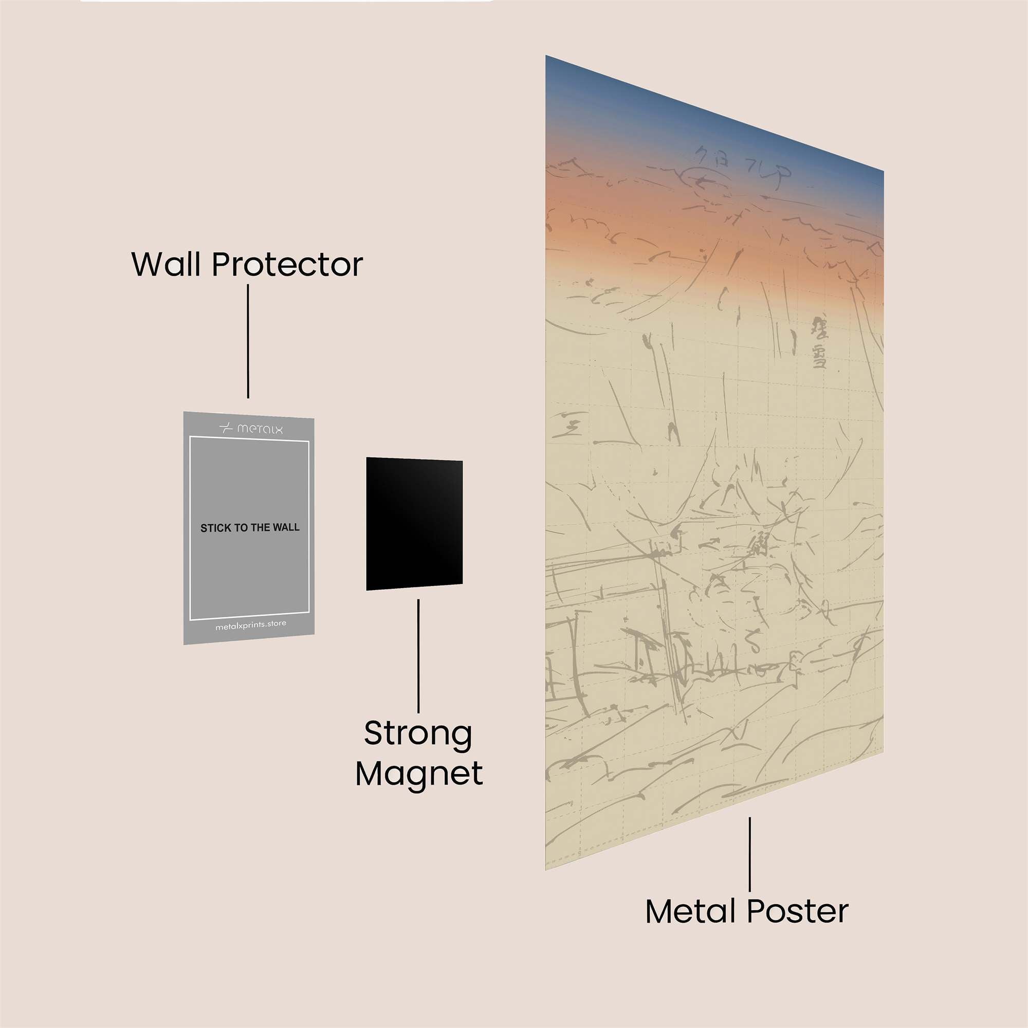 Sunset Serenity Safe Wall Magnetic / M