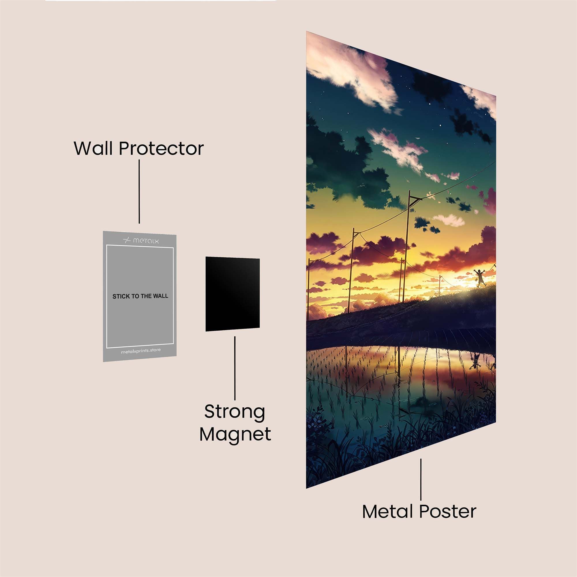 Sunset Bliss Safe Wall Magnetic / M