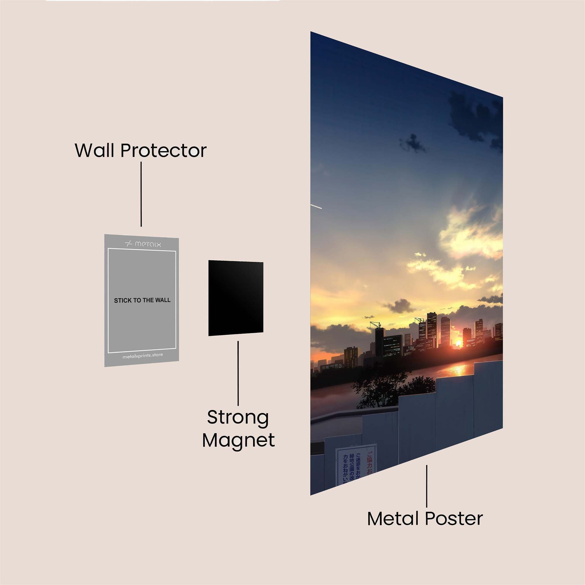Sunset Serenity Safe Wall Magnetic / M
