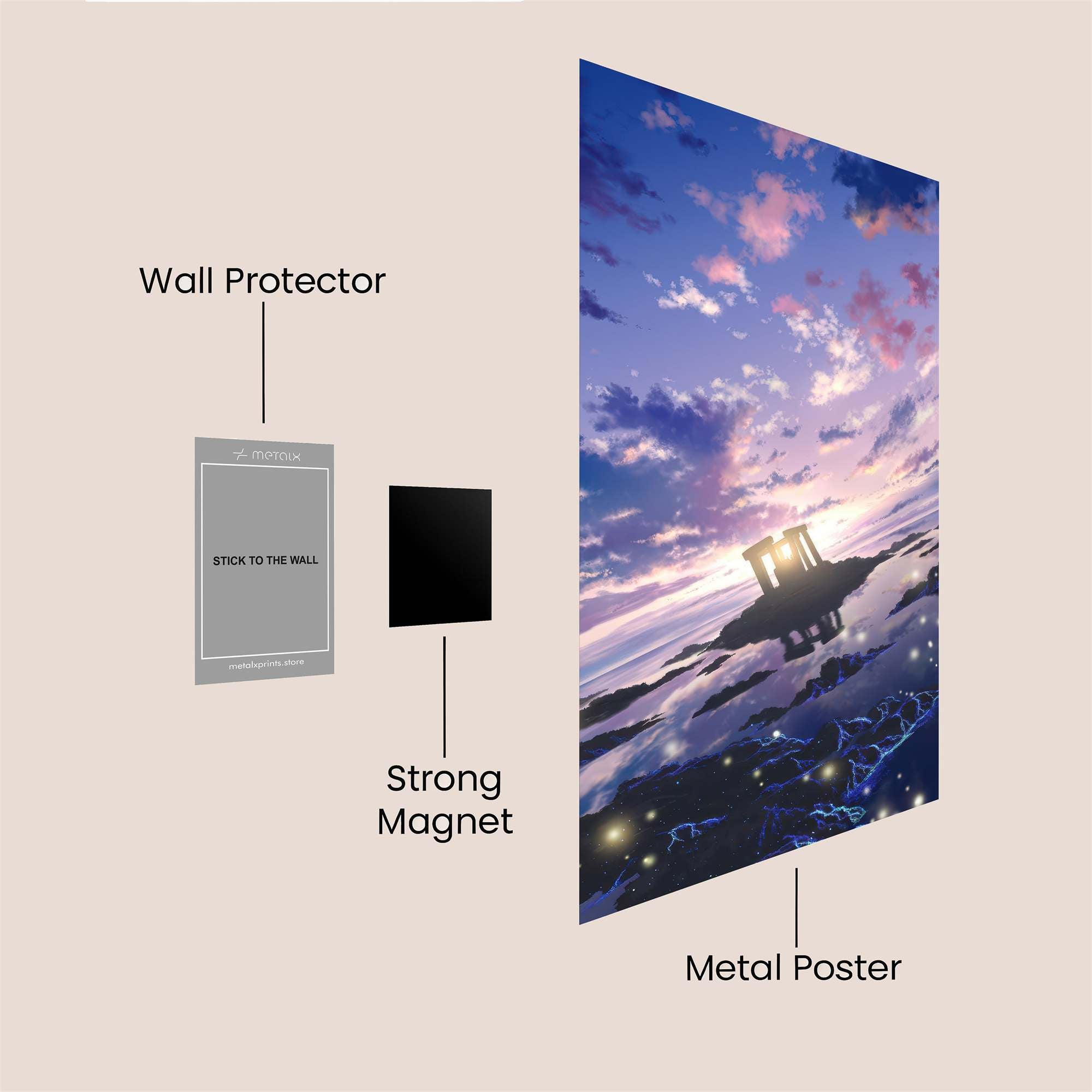 Sunset Serenity Safe Wall Magnetic / M