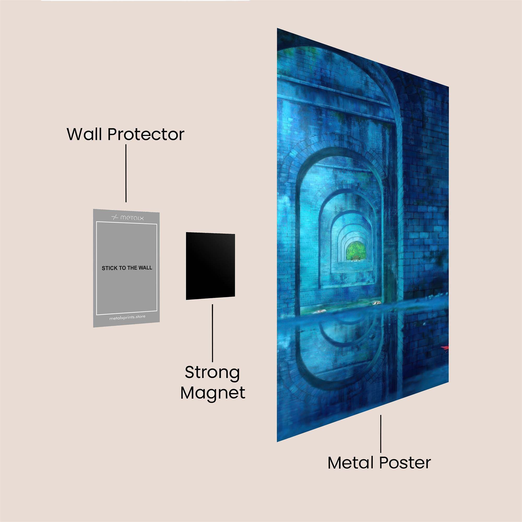 Arched Serenity Safe Wall Magnetic / M