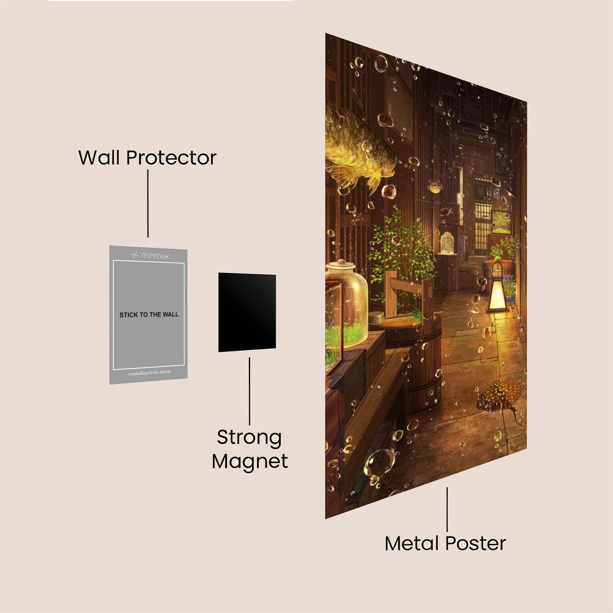 Koi Tranquil Safe Wall Magnetic / M