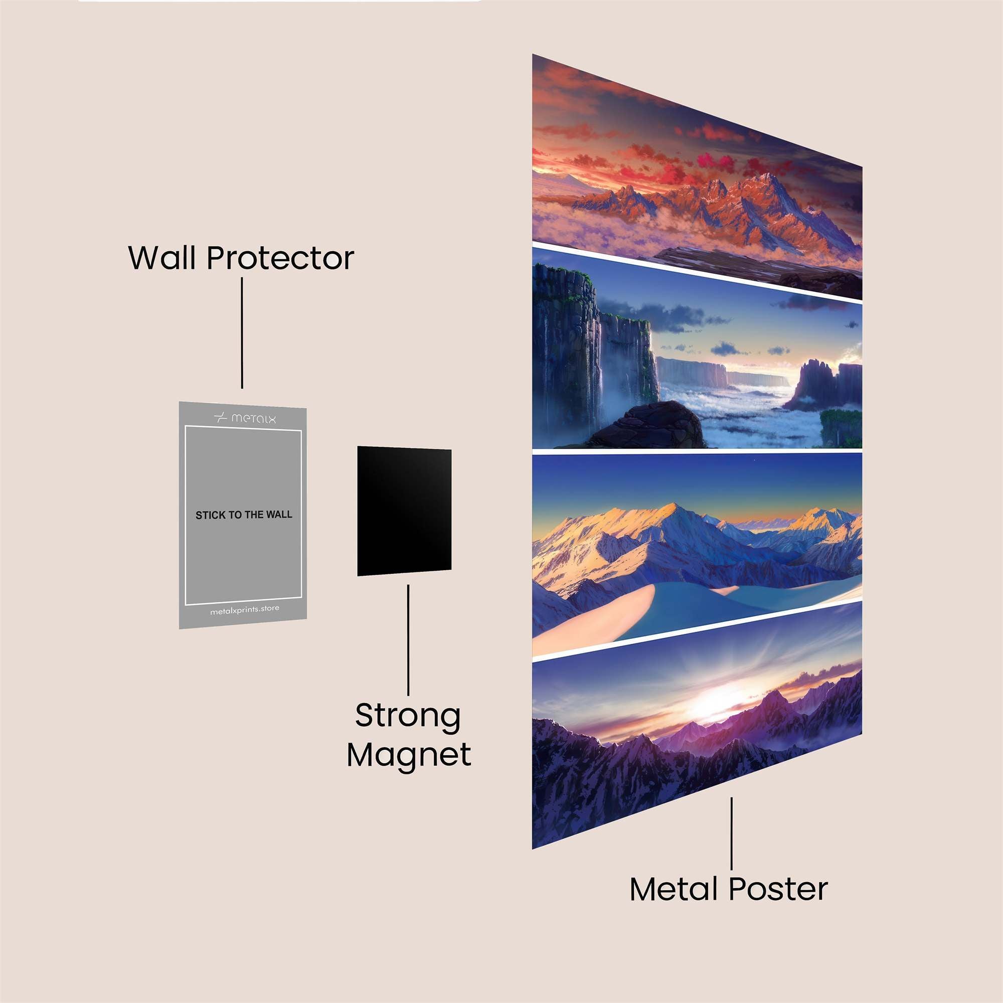 Mountain Serenity Safe Wall Magnetic / M