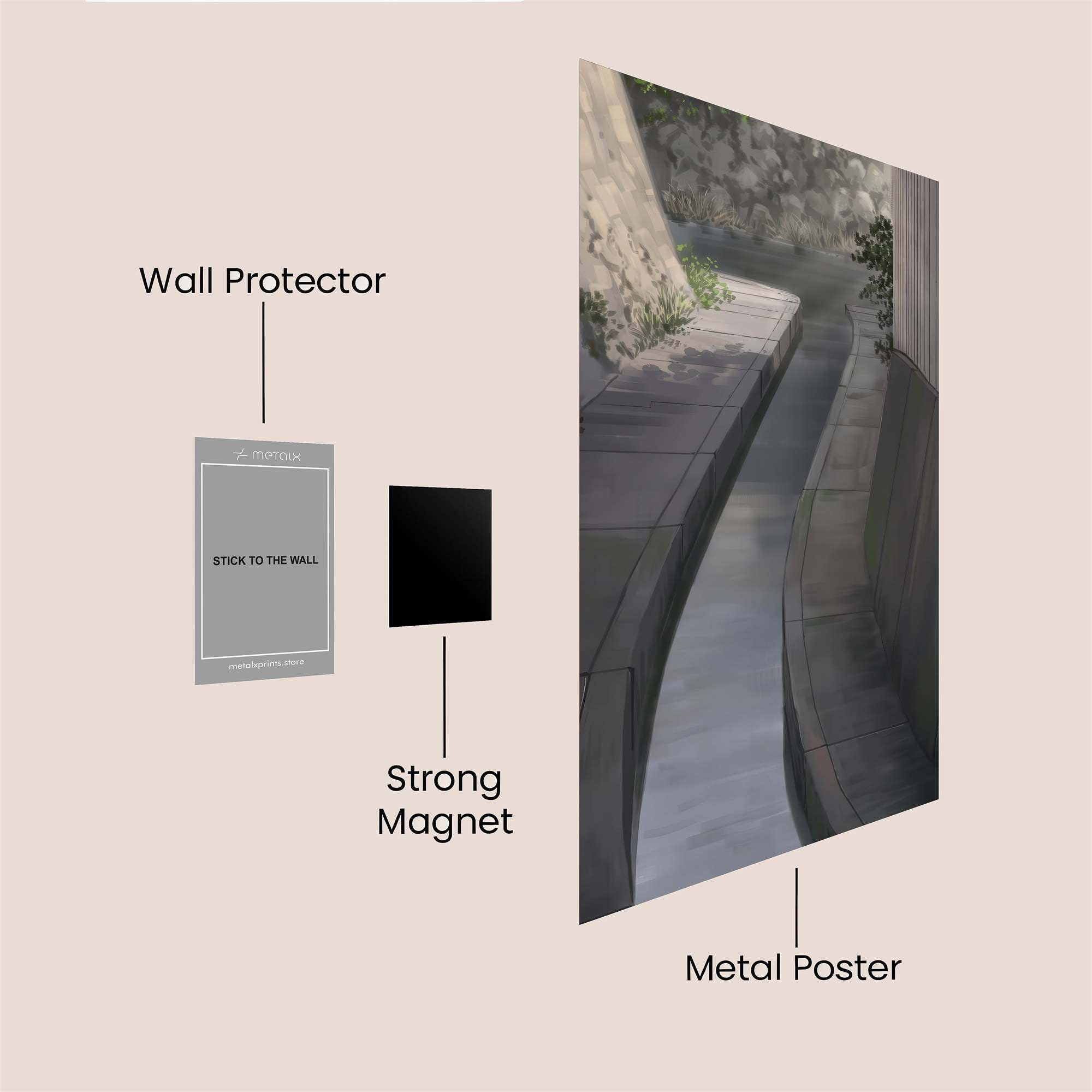 Alleyway Serenity Safe Wall Magnetic / M