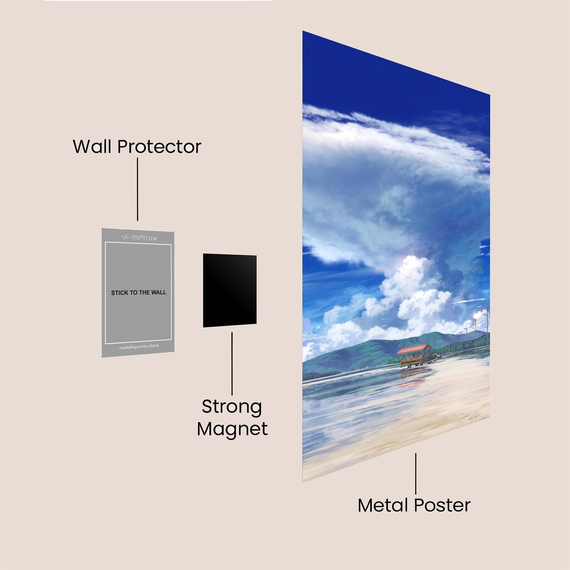 Cloudburst Serenity Safe Wall Magnetic / M