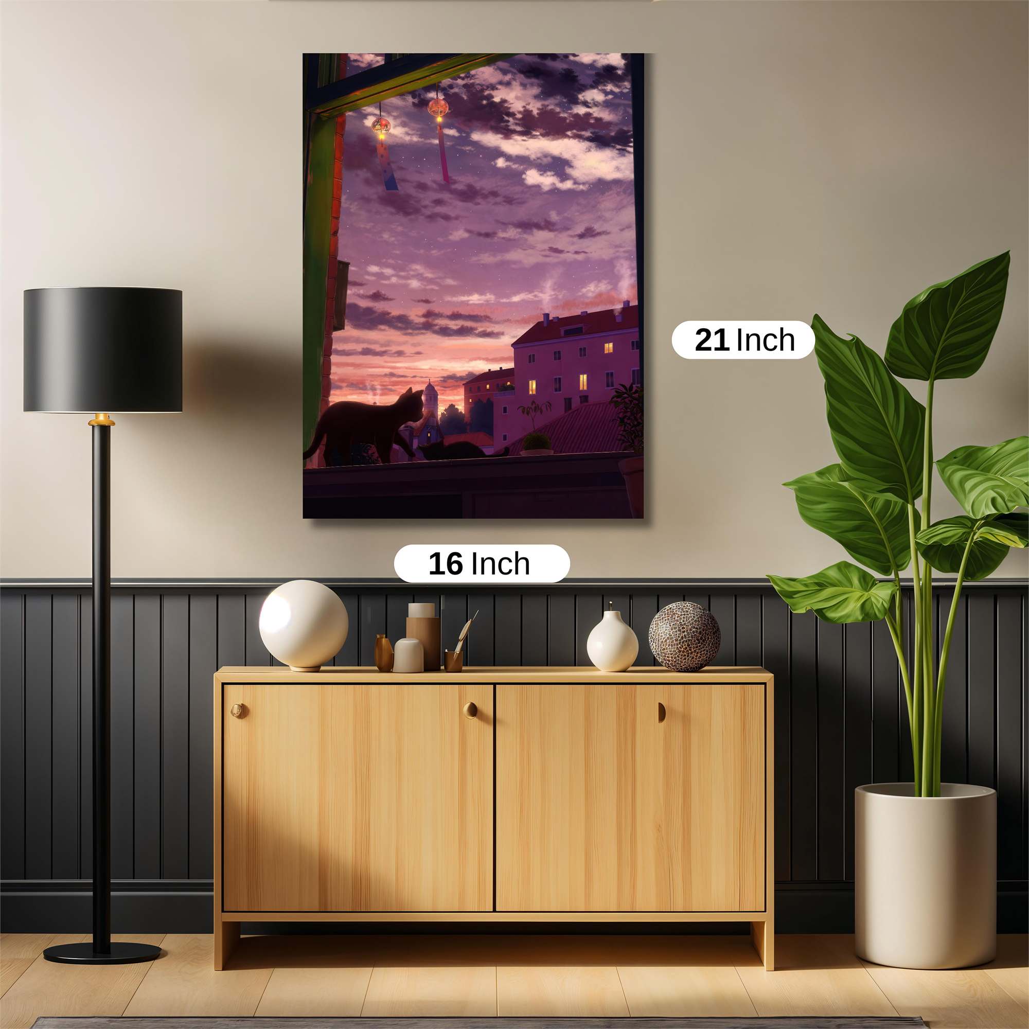 Cat Twilight Safe Wall Magnetic / M