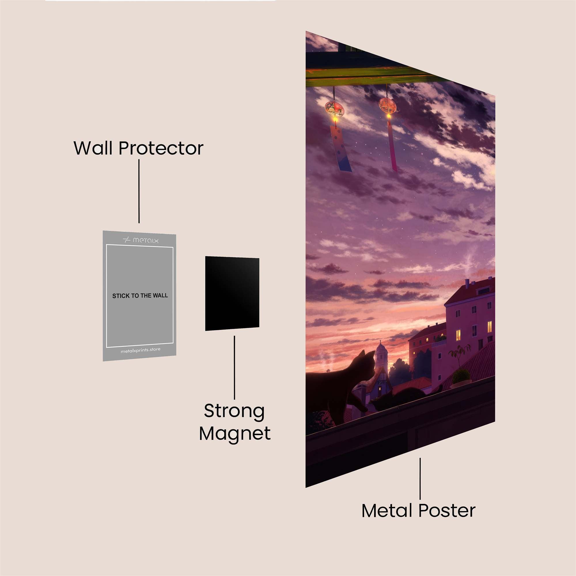 Cat Twilight Safe Wall Magnetic / M