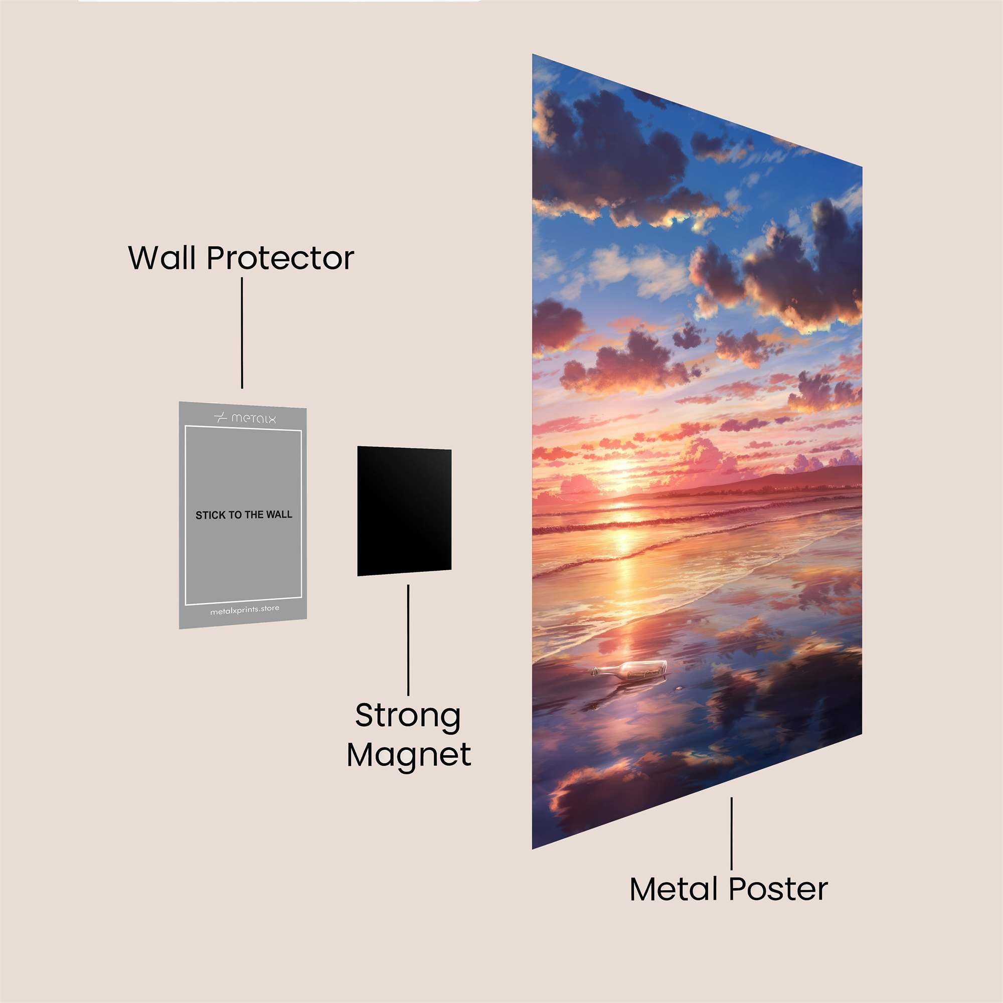 Sunset Serenity Safe Wall Magnetic / M
