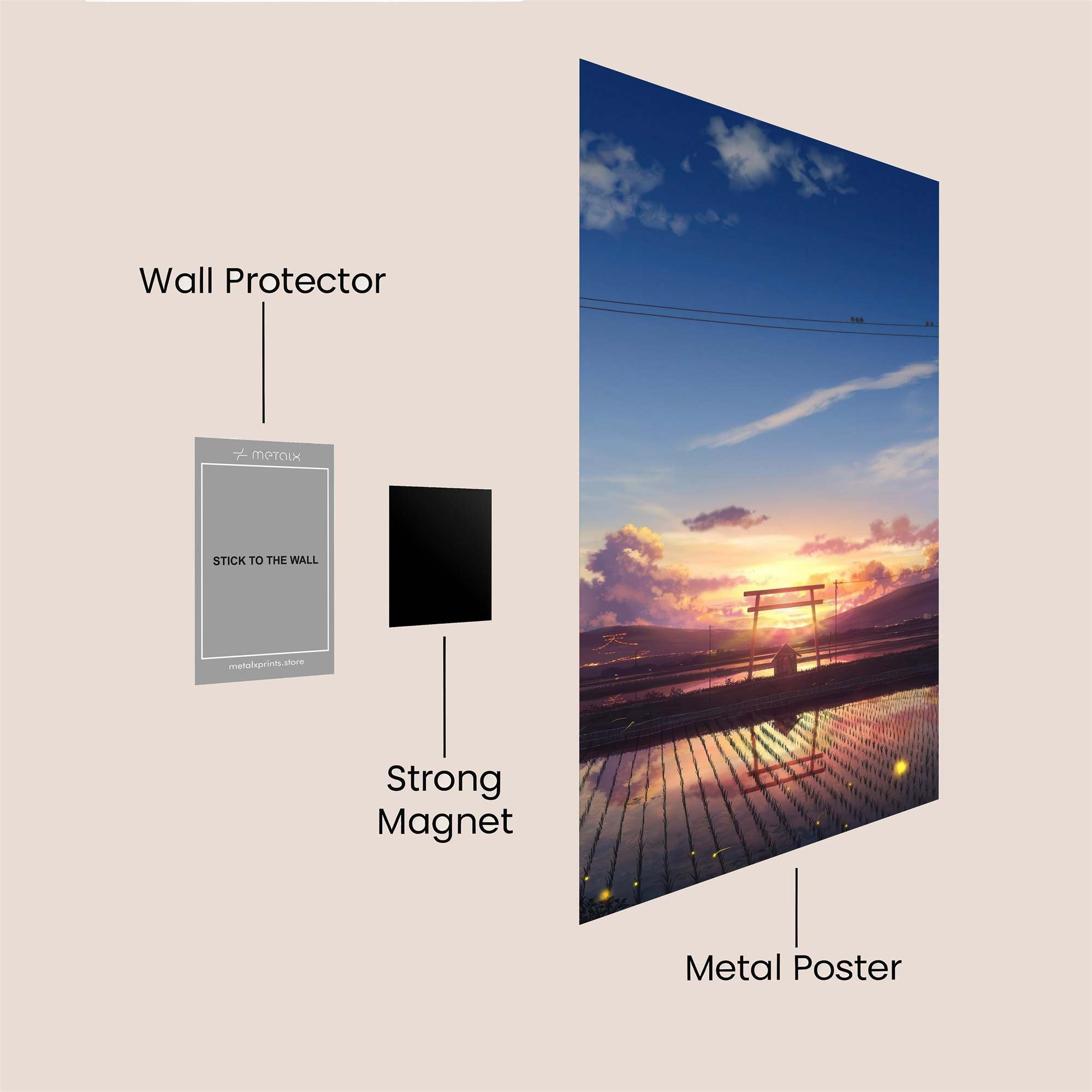Sunset Serenity Safe Wall Magnetic / M