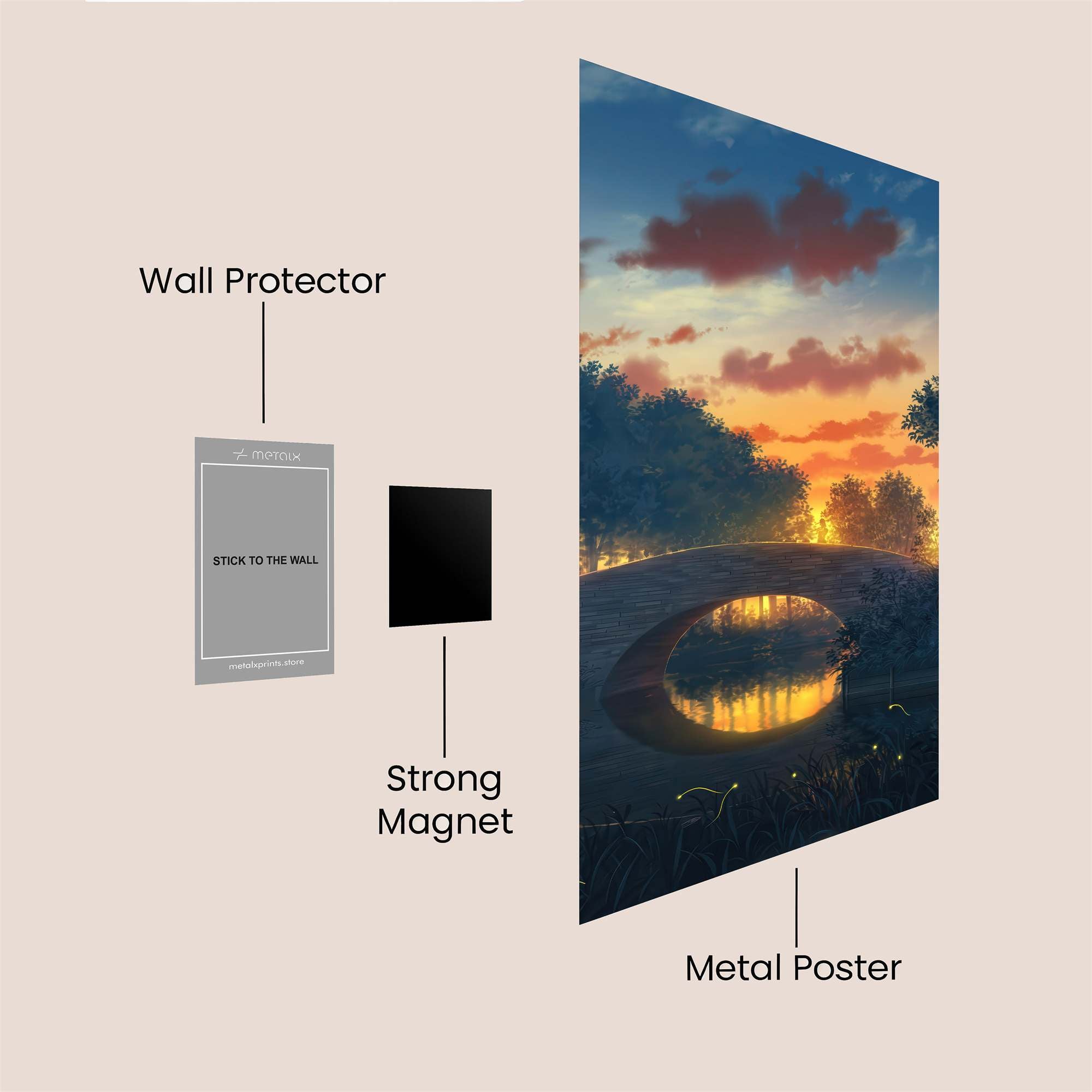 Sunset Serenity Safe Wall Magnetic / M