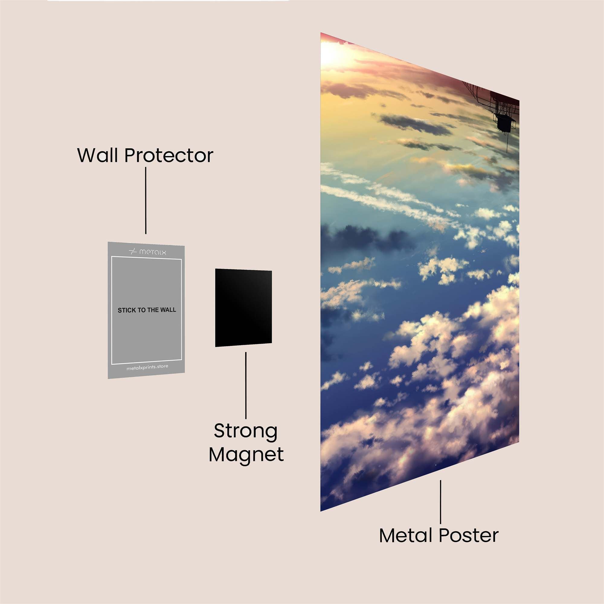 Sunset Serenity Safe Wall Magnetic / M