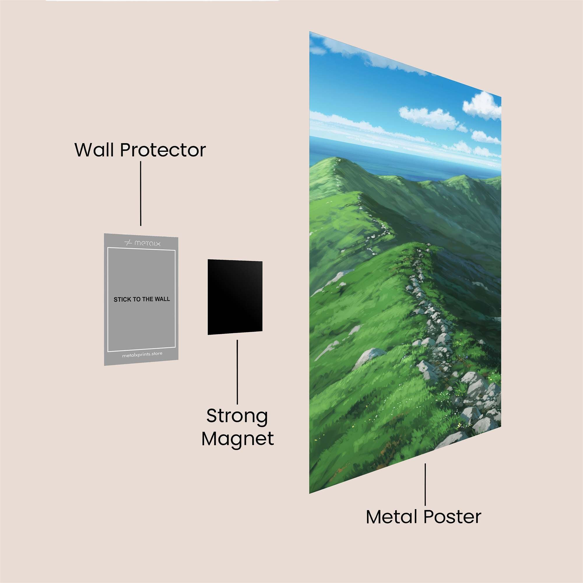 Mountain Serenity Safe Wall Magnetic / M