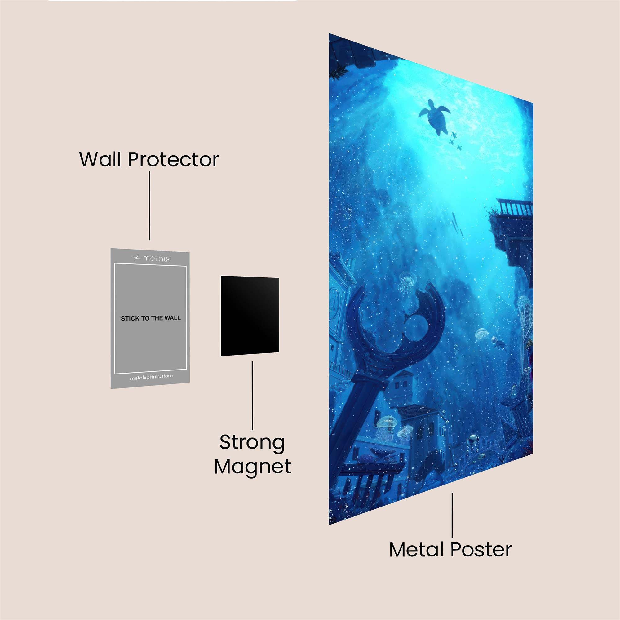 Turtle Tranquil Safe Wall Magnetic / M