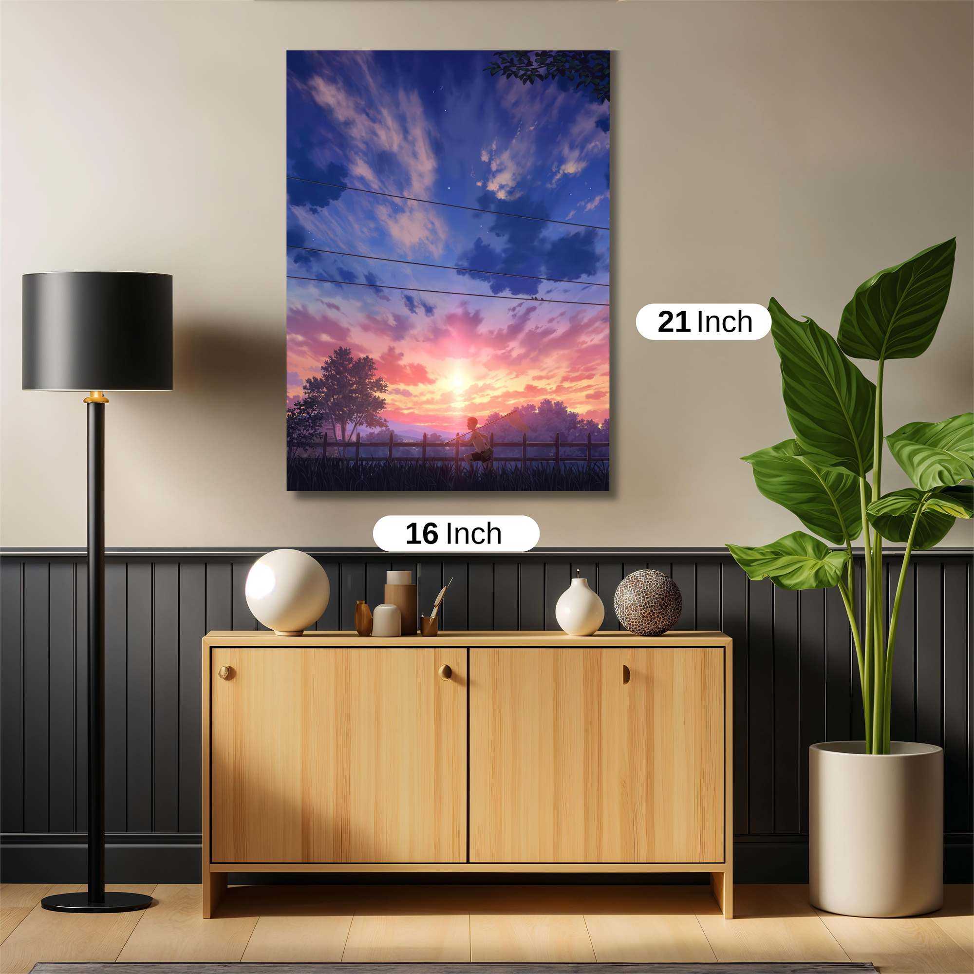 Sunset Serenity Safe Wall Magnetic / M