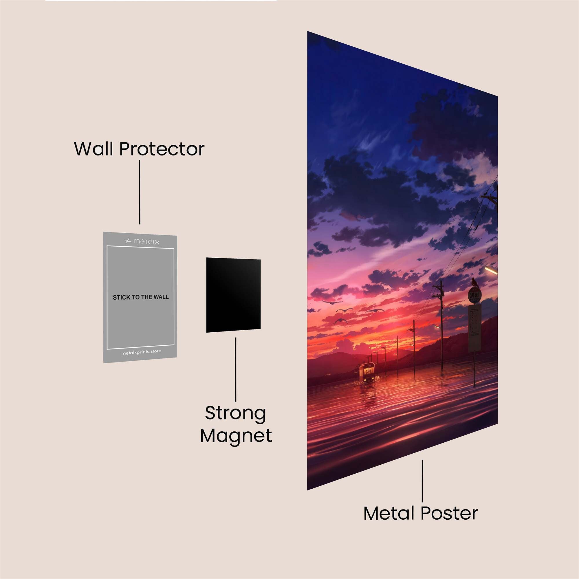 Sunset Serenity Safe Wall Magnetic / M