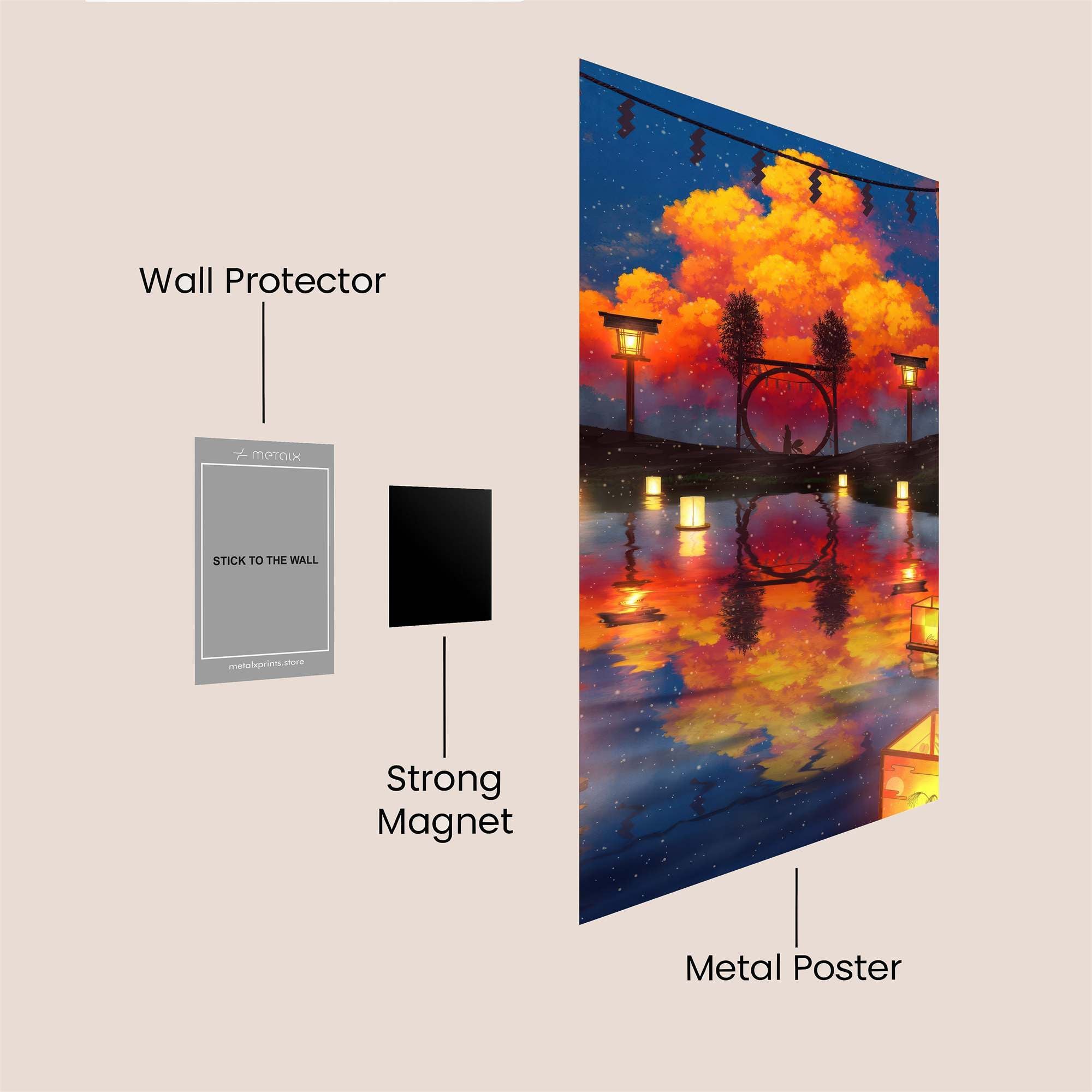 Sunset Serenity Safe Wall Magnetic / M