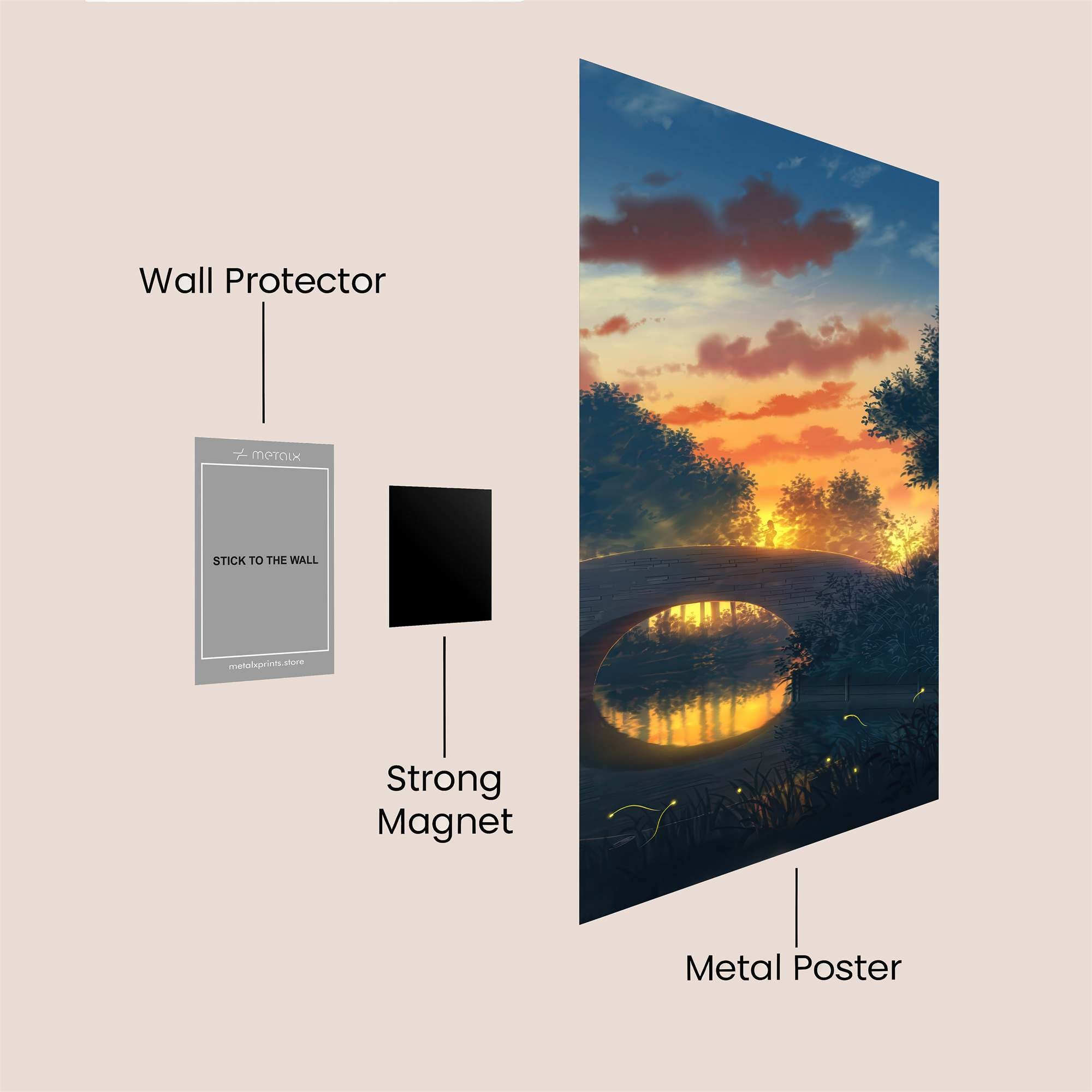 Sunset Serenity Safe Wall Magnetic / M