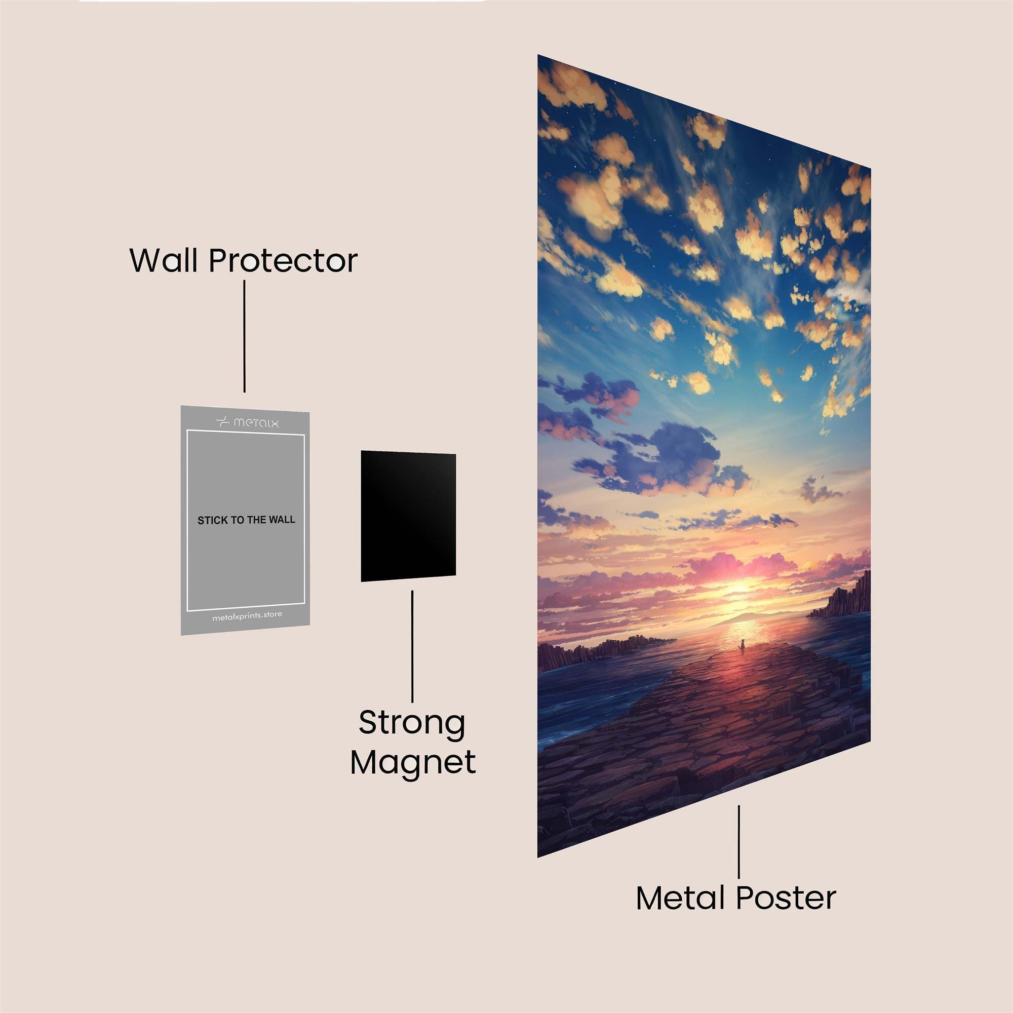 Sunset Serenity Safe Wall Magnetic / M