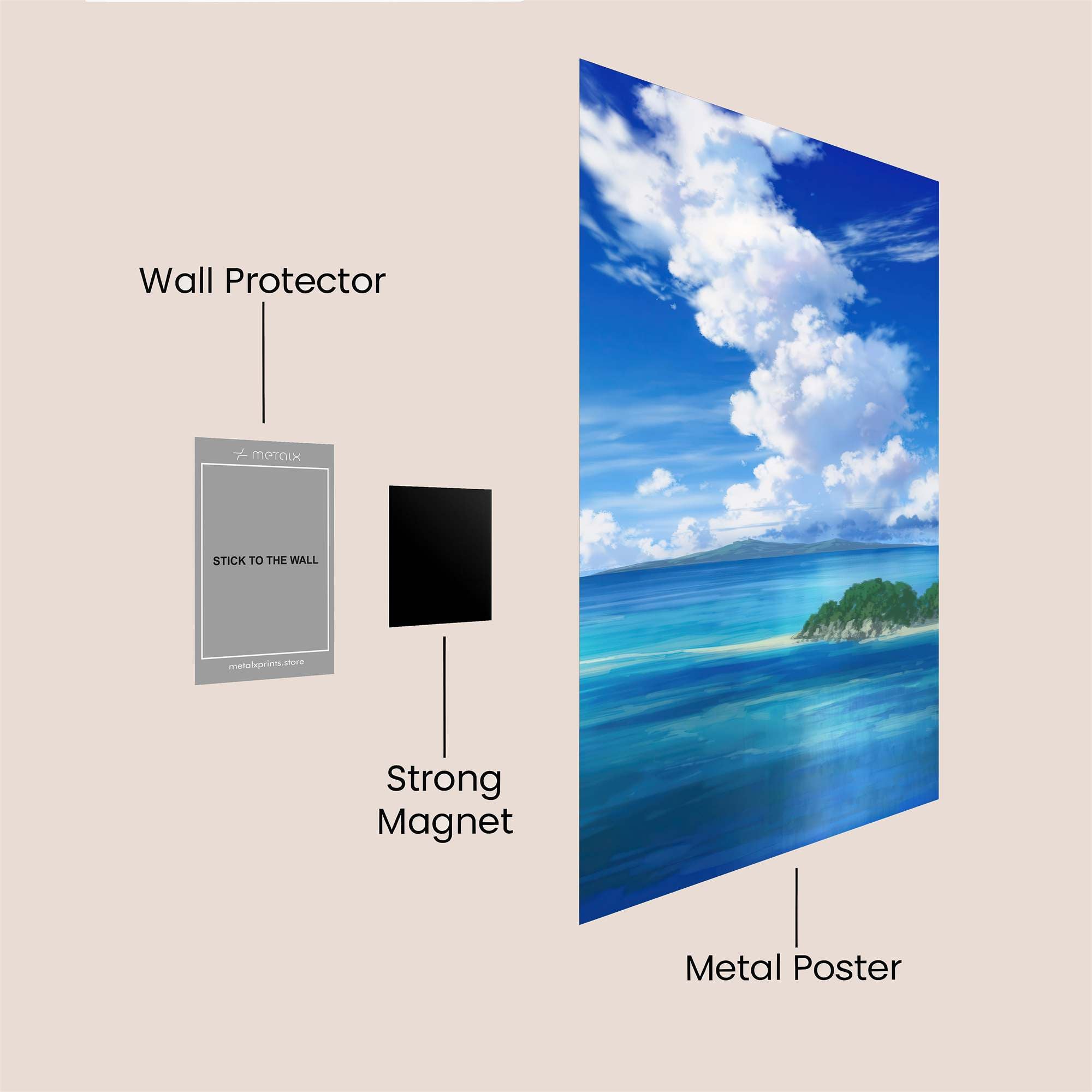 Island Serenity Safe Wall Magnetic / M