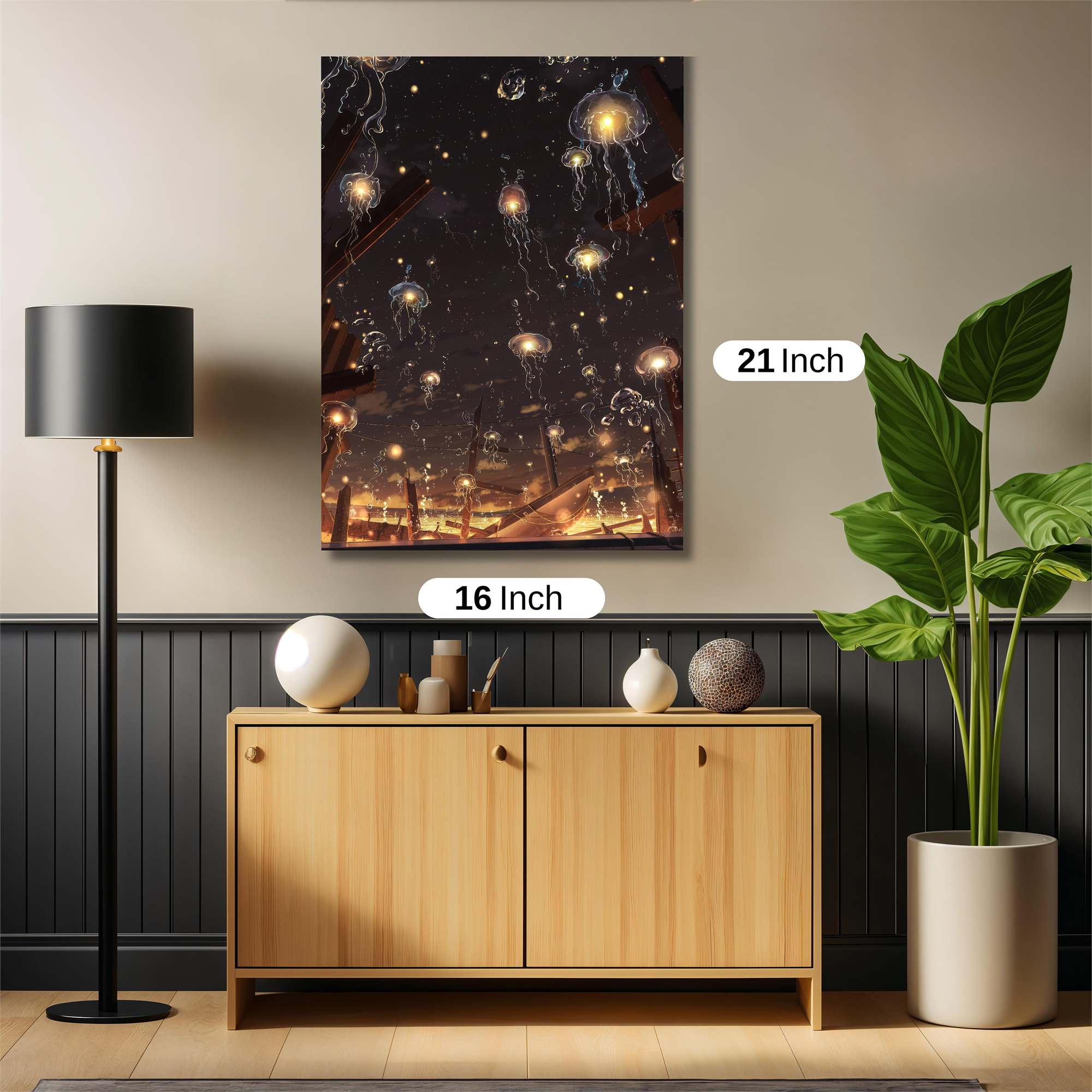 Jellyfish Glow Safe Wall Magnetic / M