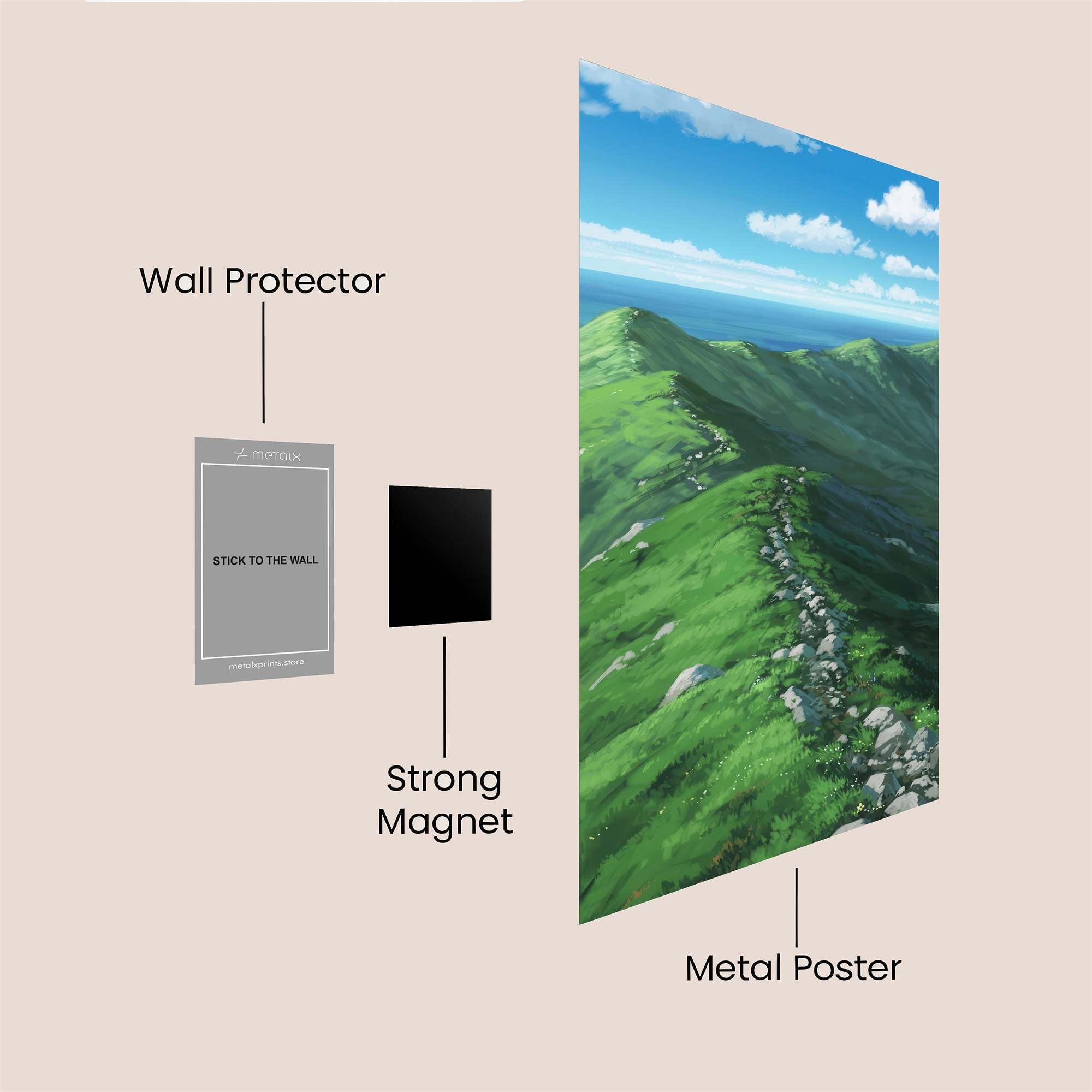 Mountain Serenity Safe Wall Magnetic / M