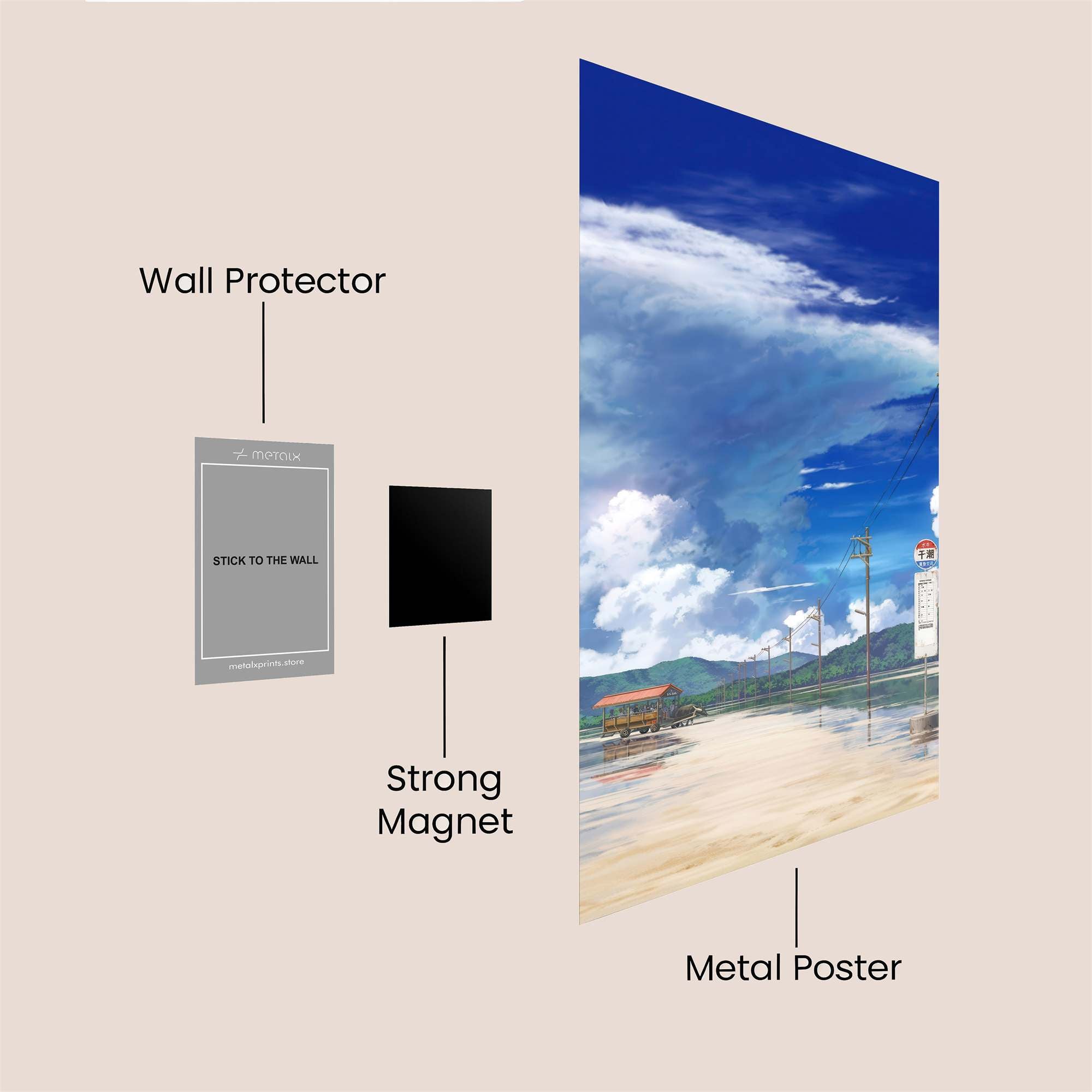 Cloudy Serenity Safe Wall Magnetic / M