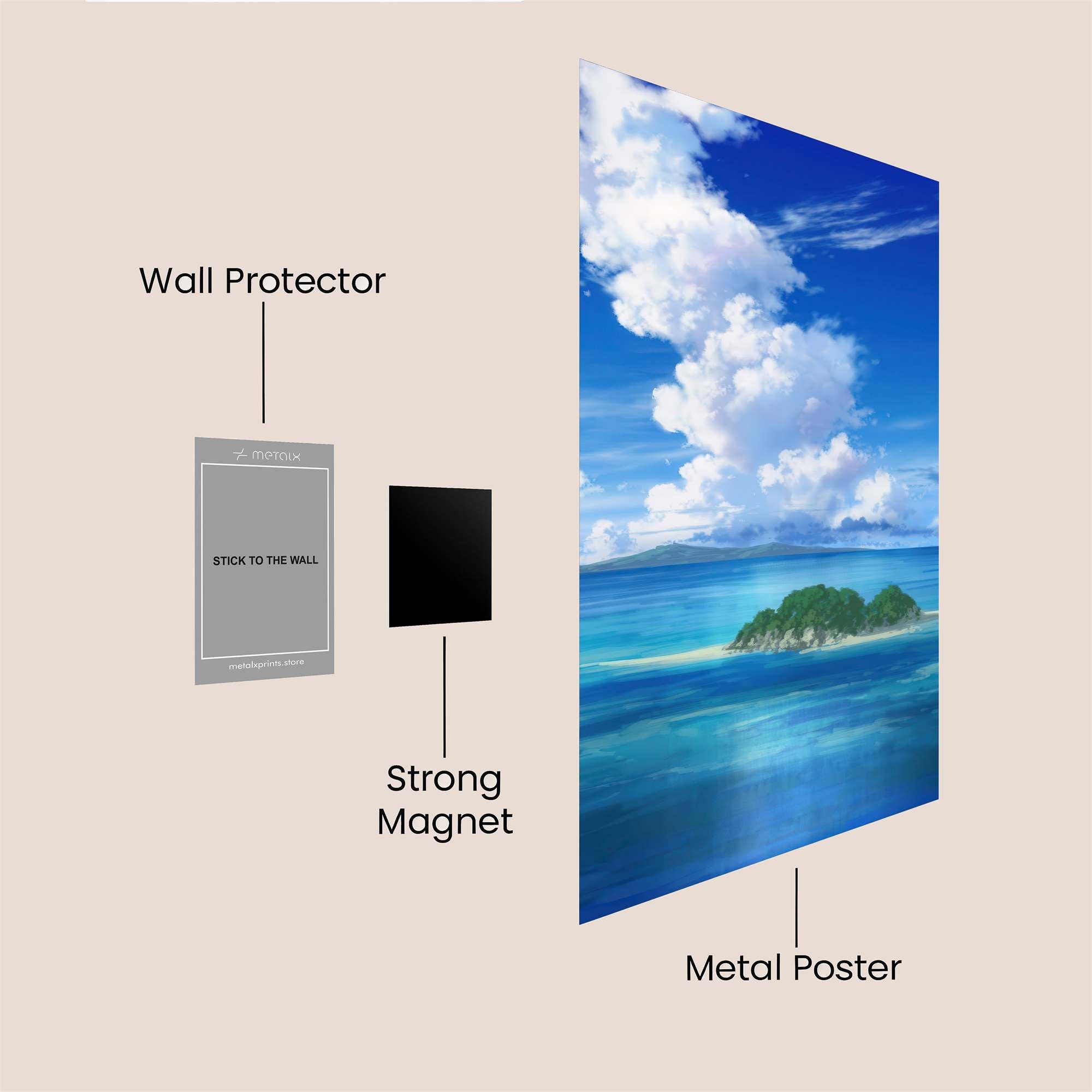 Island Serenity Safe Wall Magnetic / M