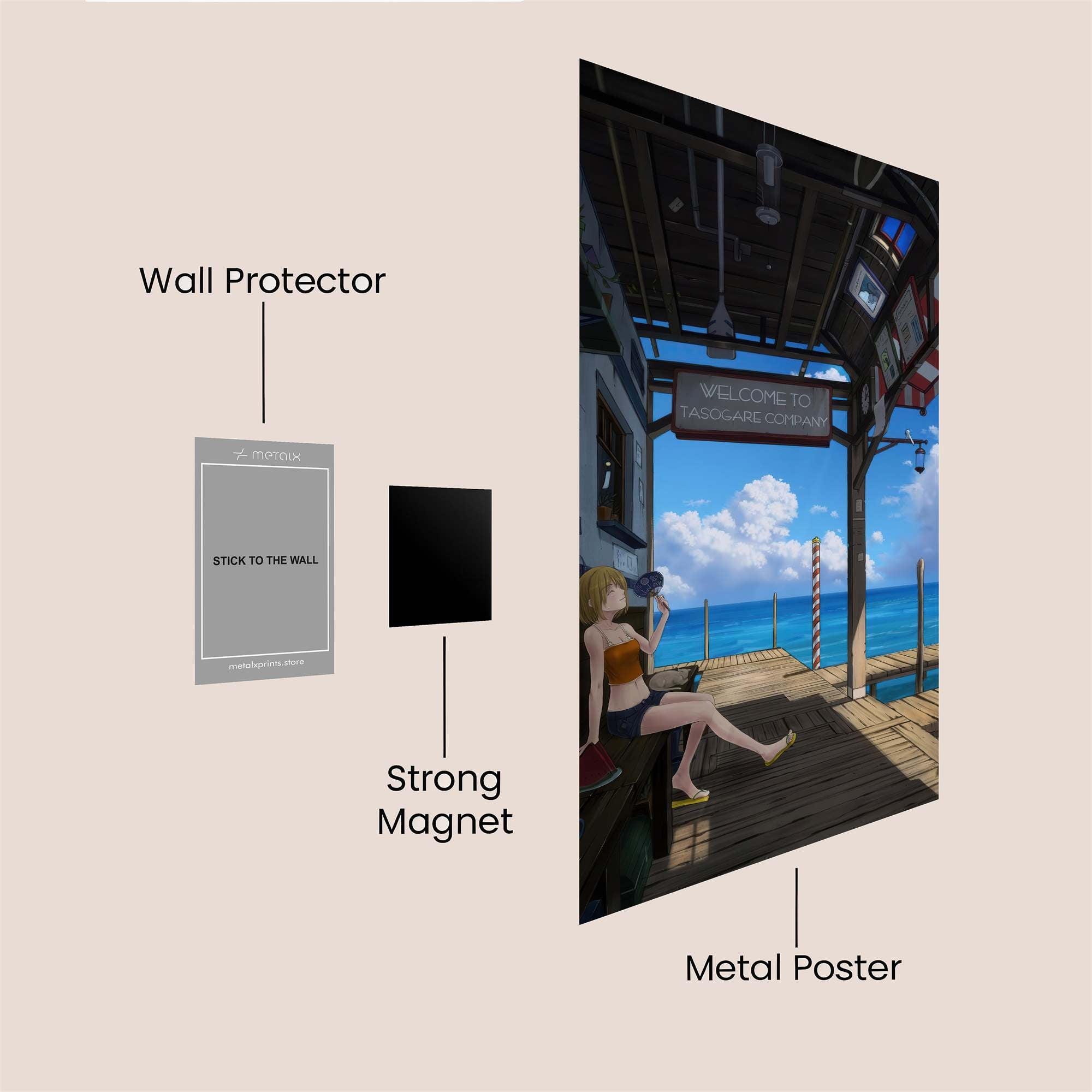 Beachside Bliss Safe Wall Magnetic / M