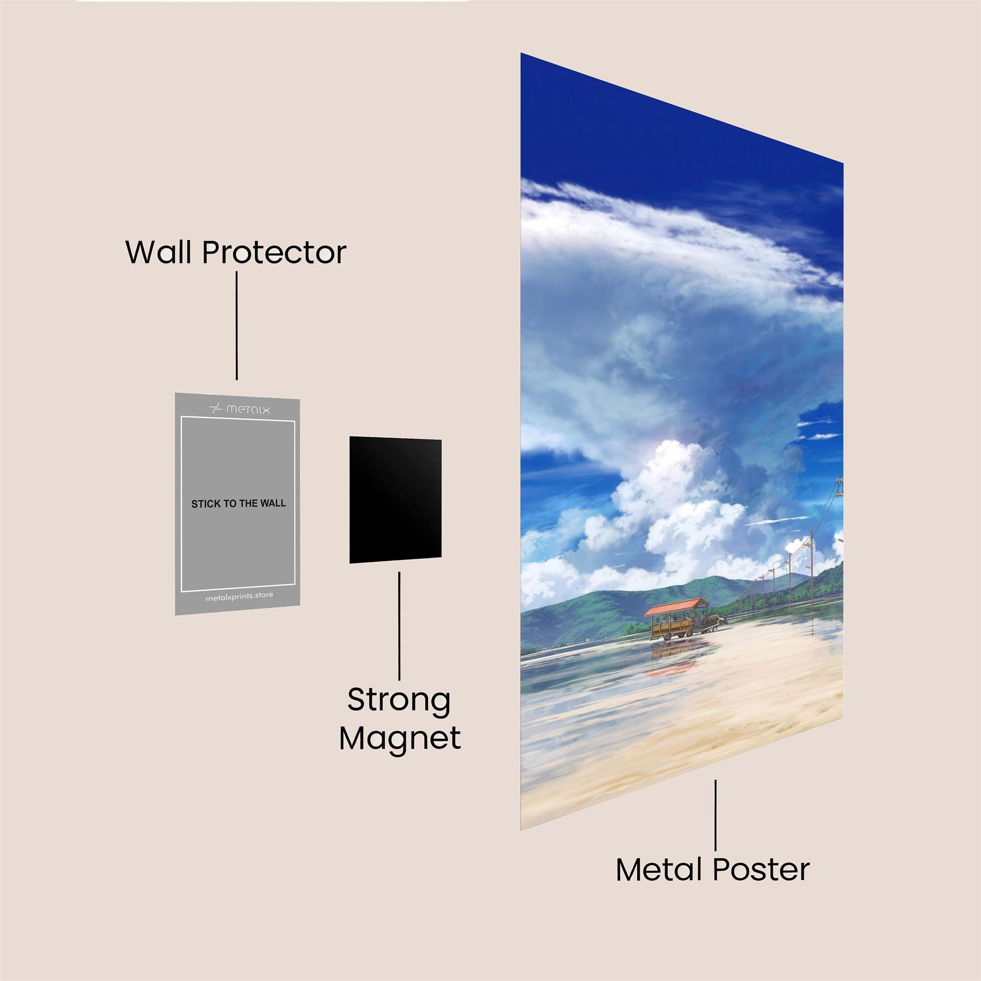 Cloudburst Serenity Safe Wall Magnetic / M