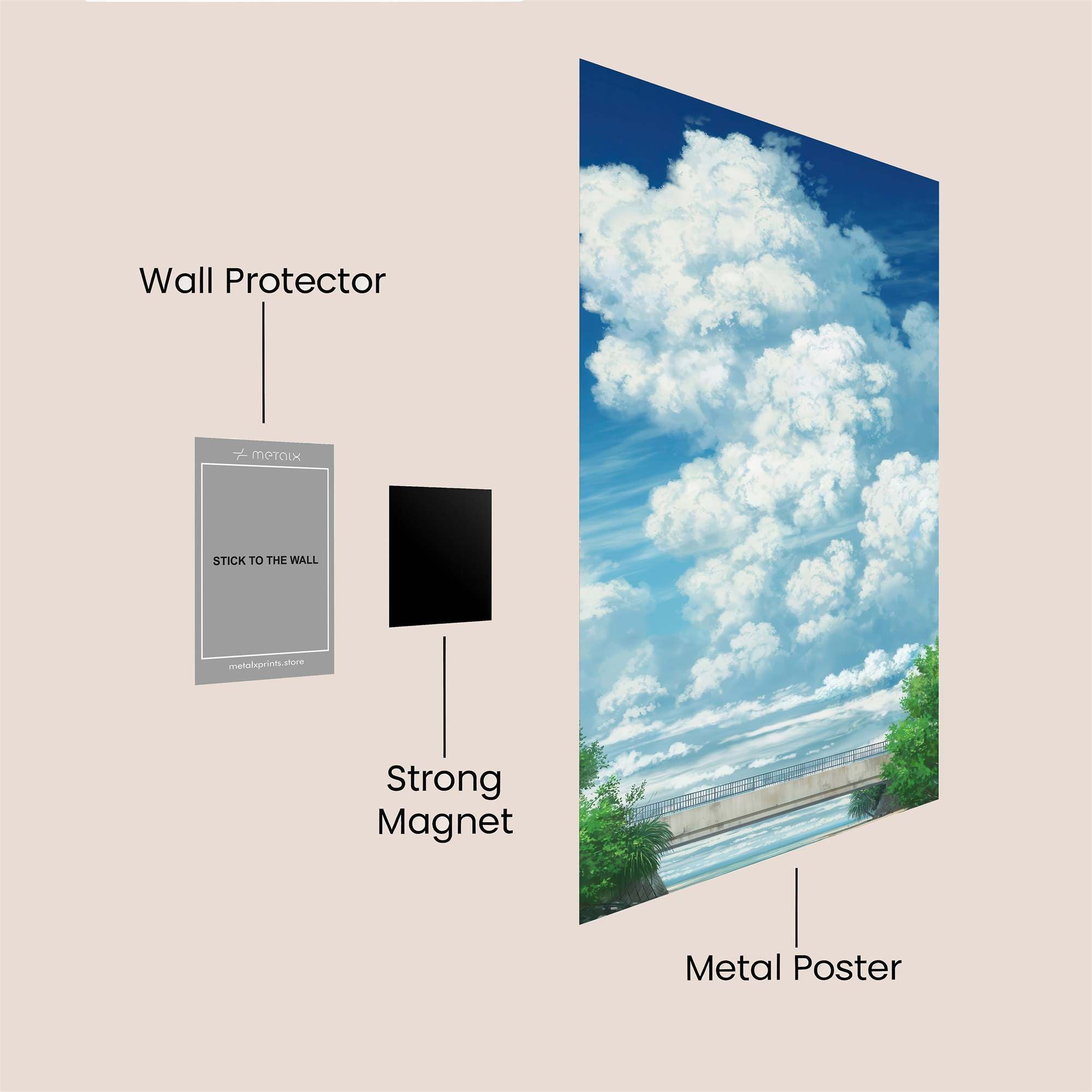 Cloud Serenity Safe Wall Magnetic / M