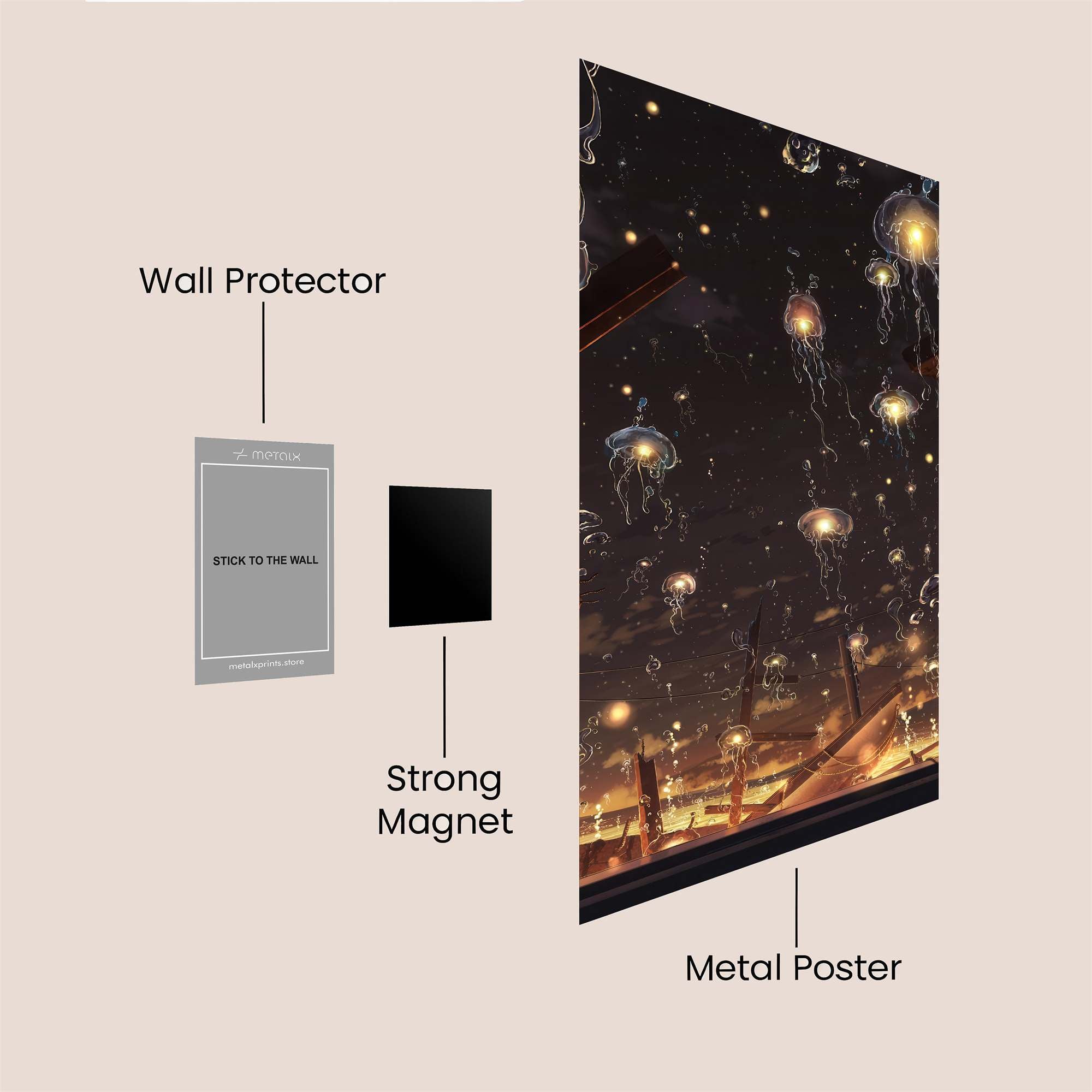 Jellyfish Dream Safe Wall Magnetic / M