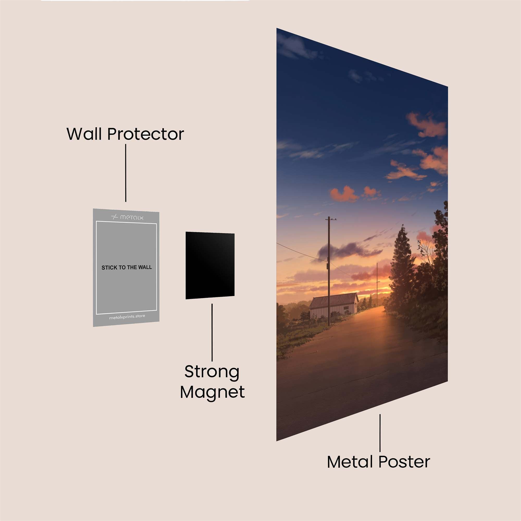 Sunset Serenity Safe Wall Magnetic / M