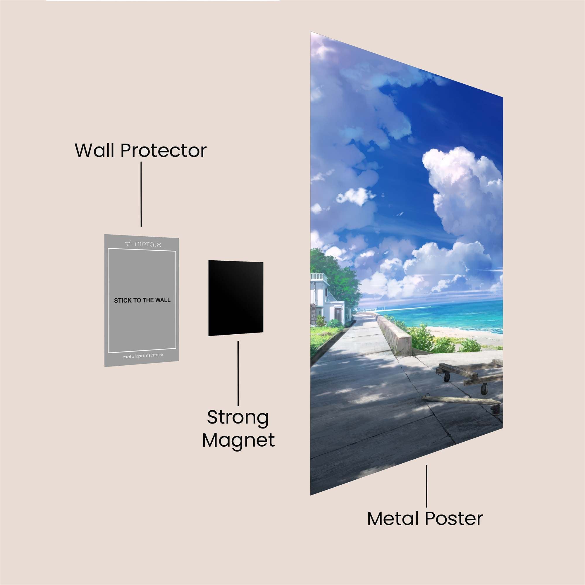 Seaside Serenity Safe Wall Magnetic / M