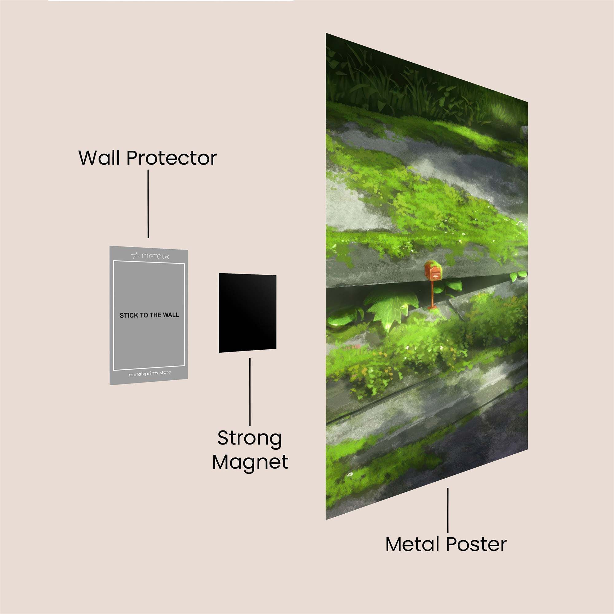 Mossy Serenity Safe Wall Magnetic / M