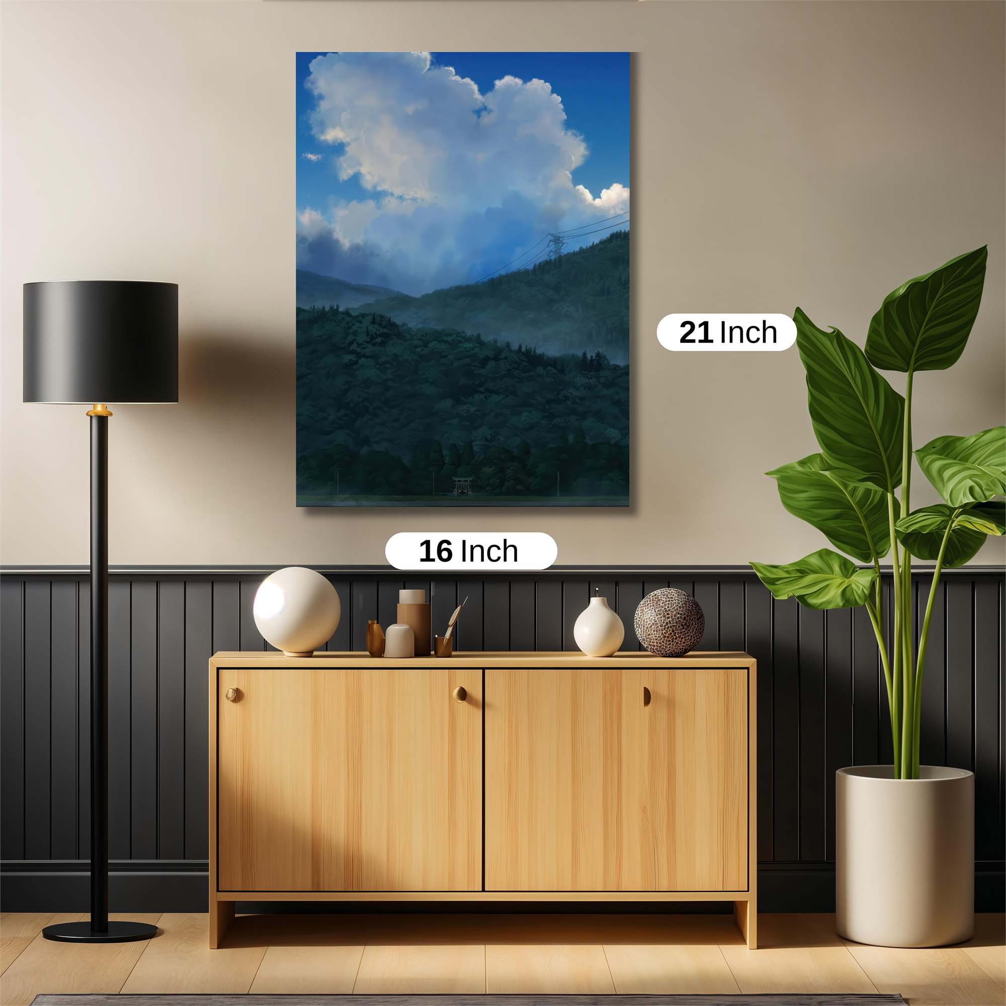 Cloudy Serenity Safe Wall Magnetic / M