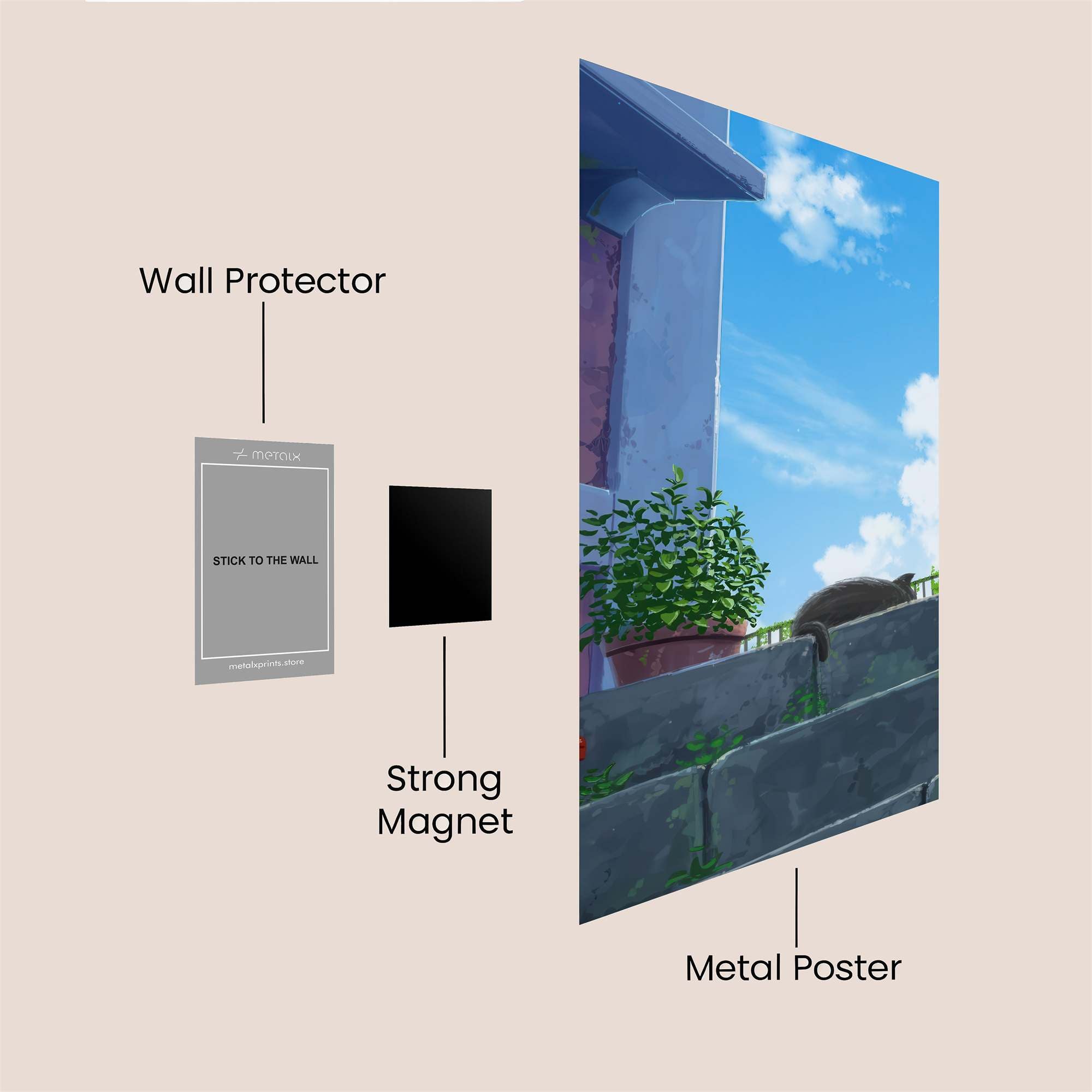 Cat Serenity Safe Wall Magnetic / M