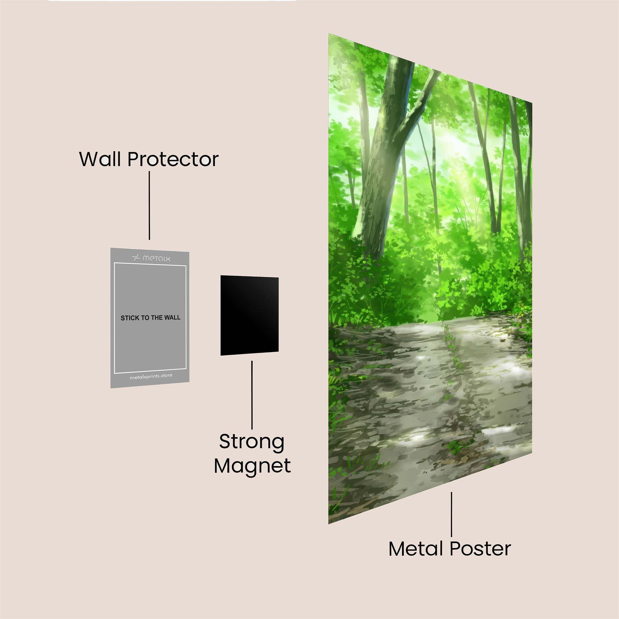 Forest Serenity Safe Wall Magnetic / M