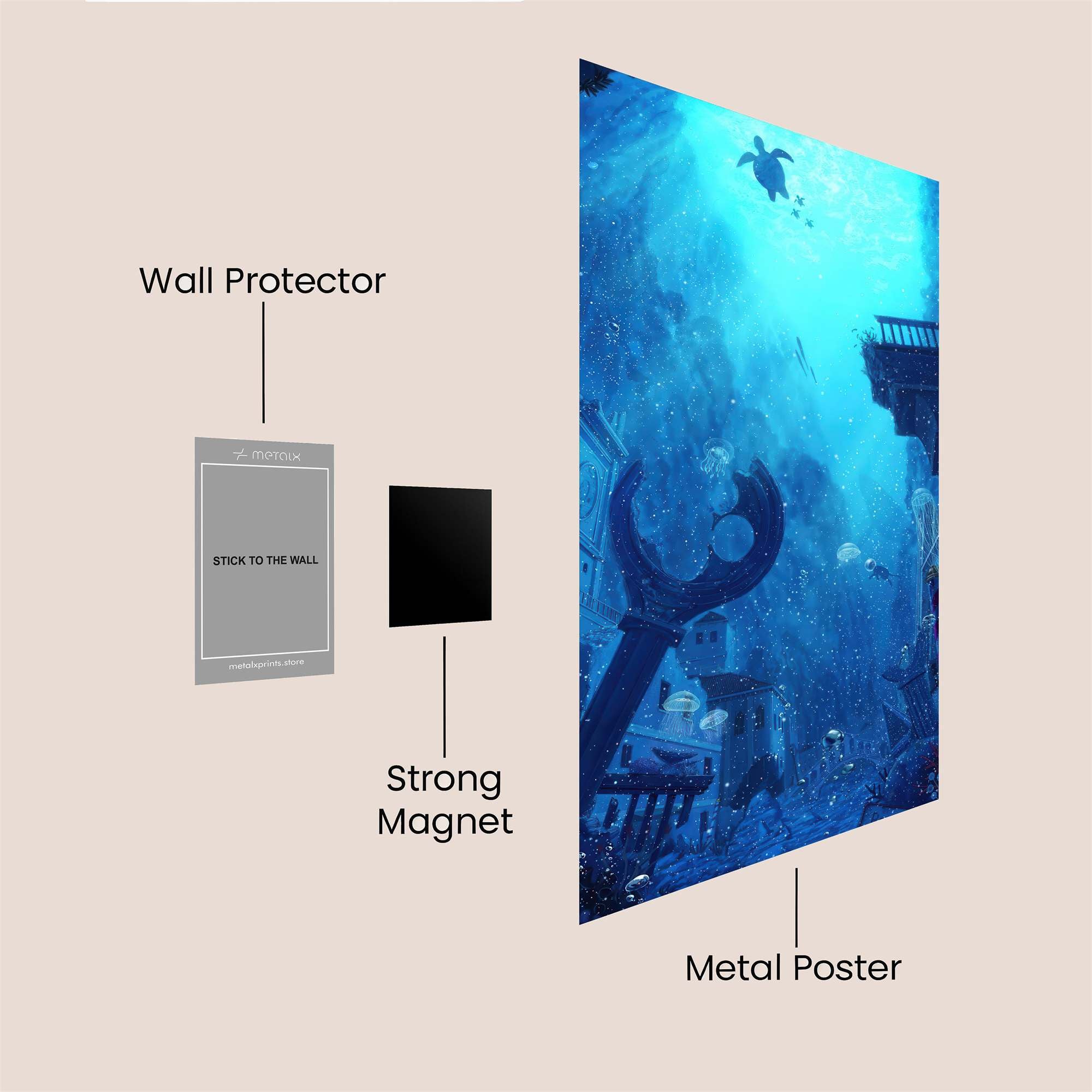 Turtle Tranquil Safe Wall Magnetic / M