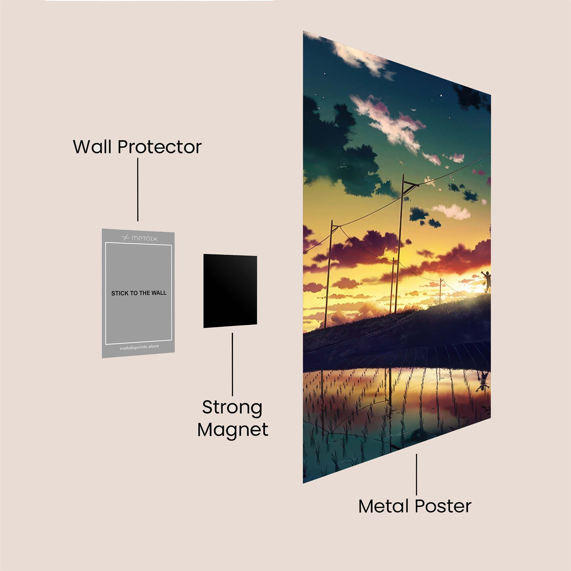 Sunset Joy Safe Wall Magnetic / M