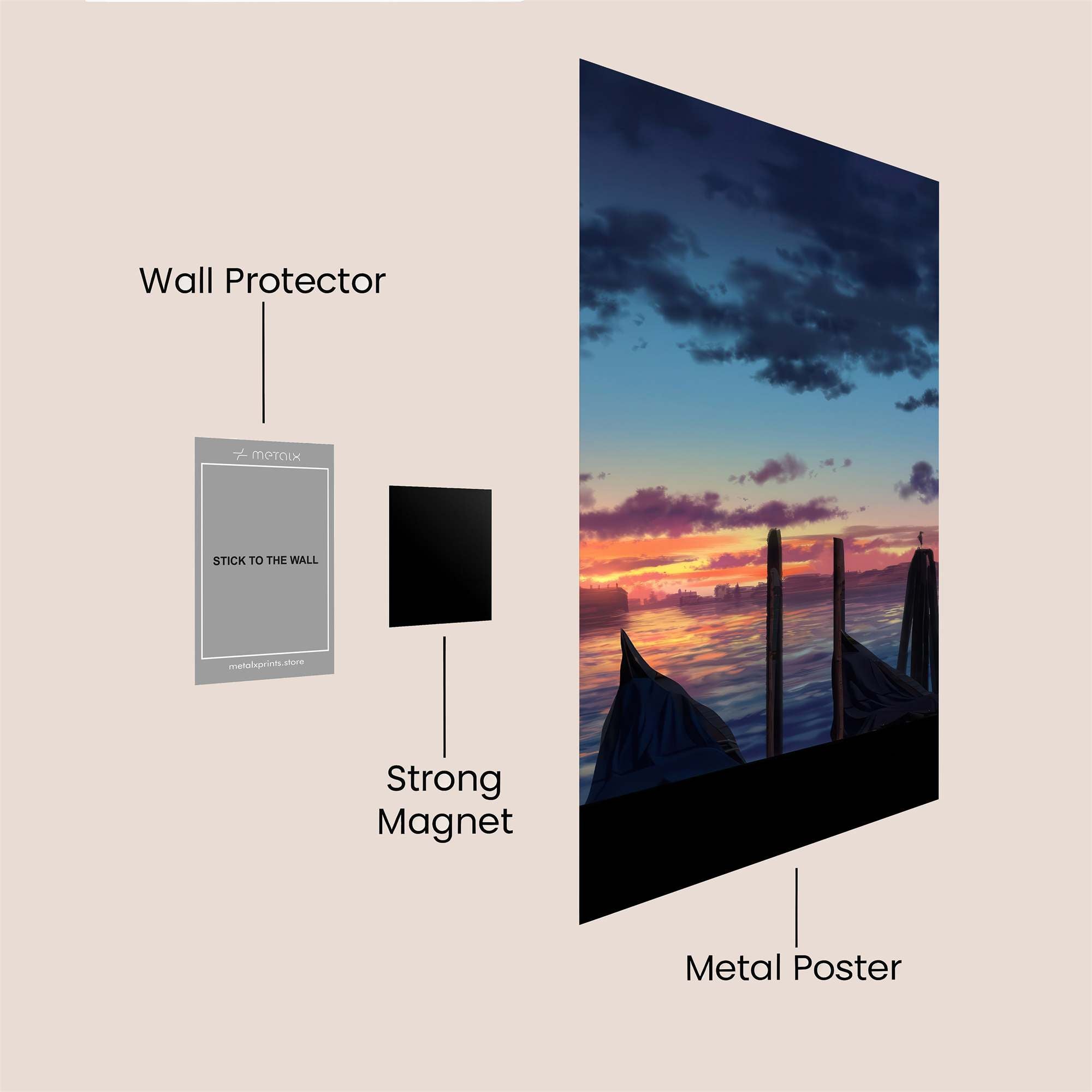 Venetian Twilight Safe Wall Magnetic / M