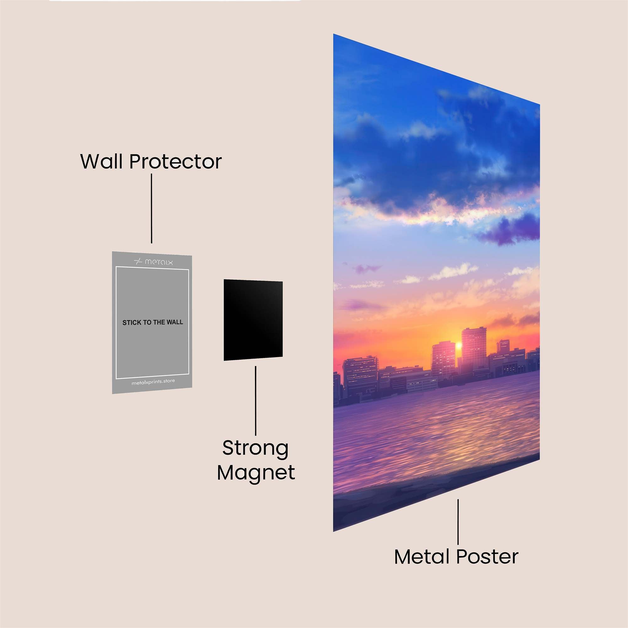 City Serenity Safe Wall Magnetic / M