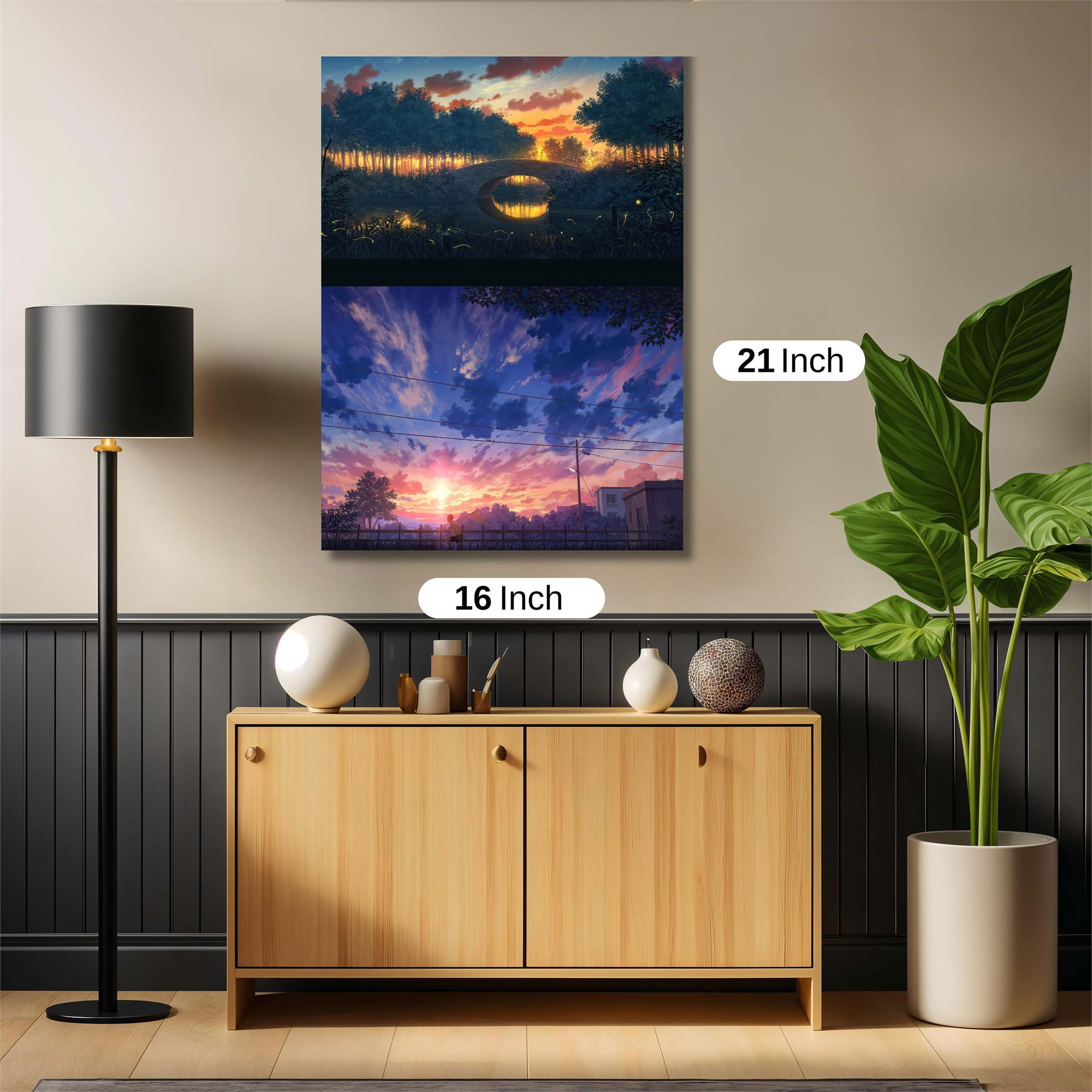 Sunset Serenity Safe Wall Magnetic / M