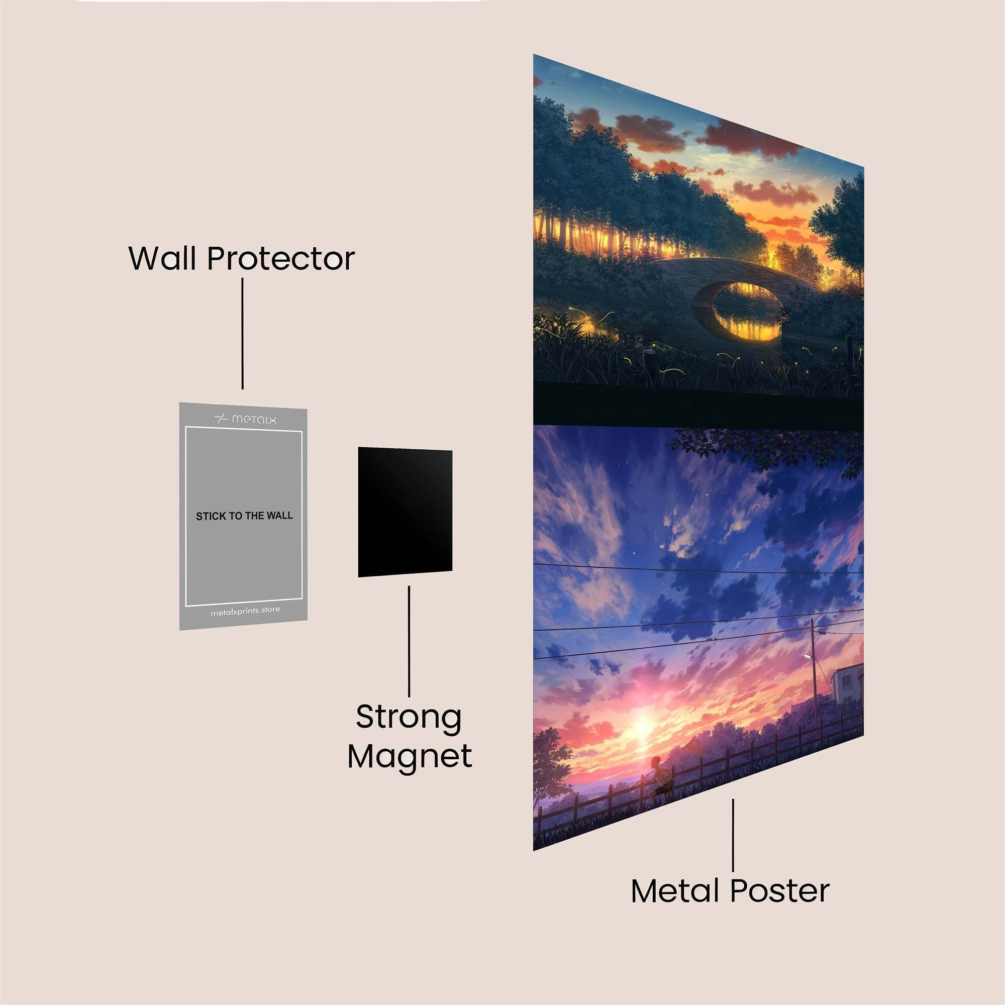 Sunset Serenity Safe Wall Magnetic / M