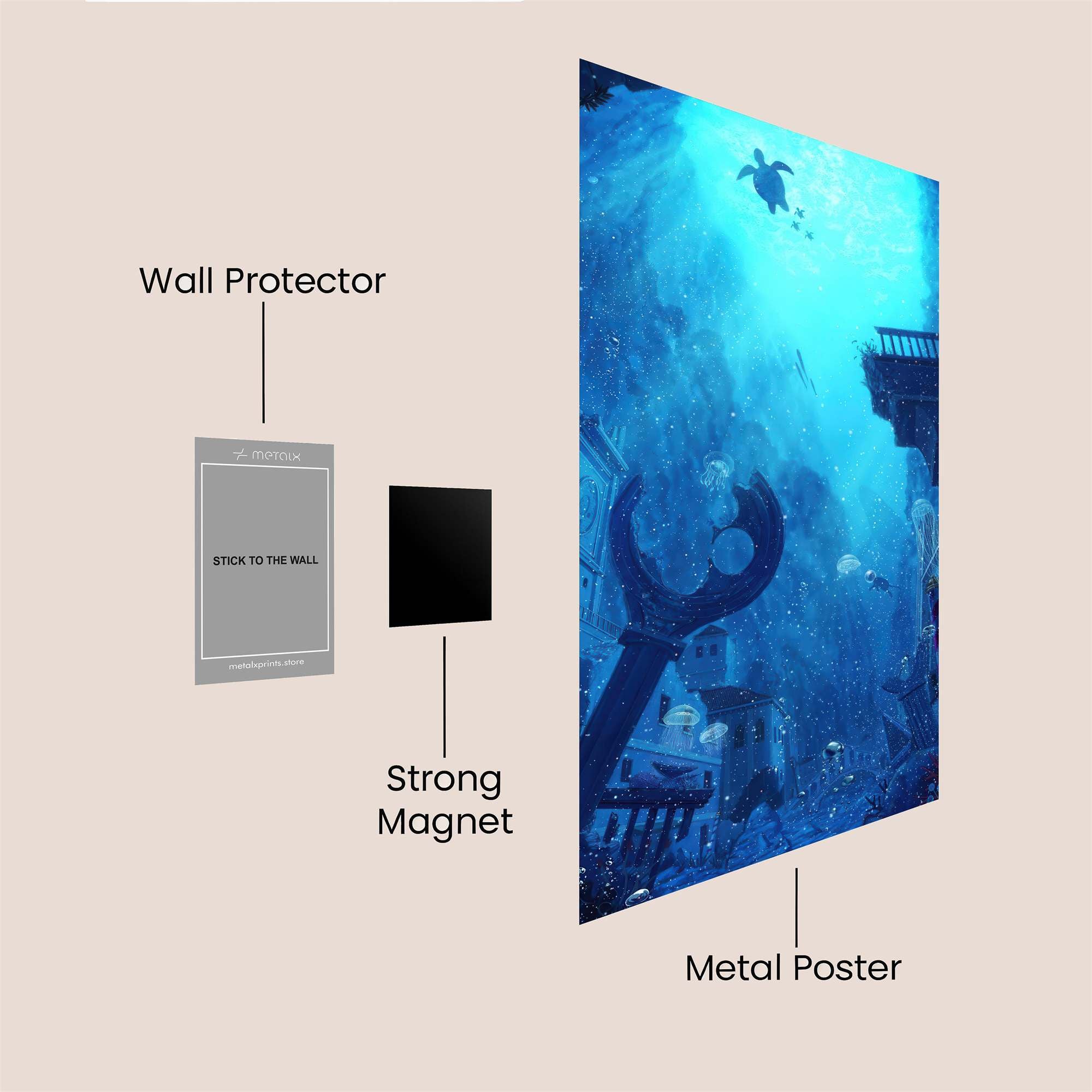 Turtle Tranquility Safe Wall Magnetic / M