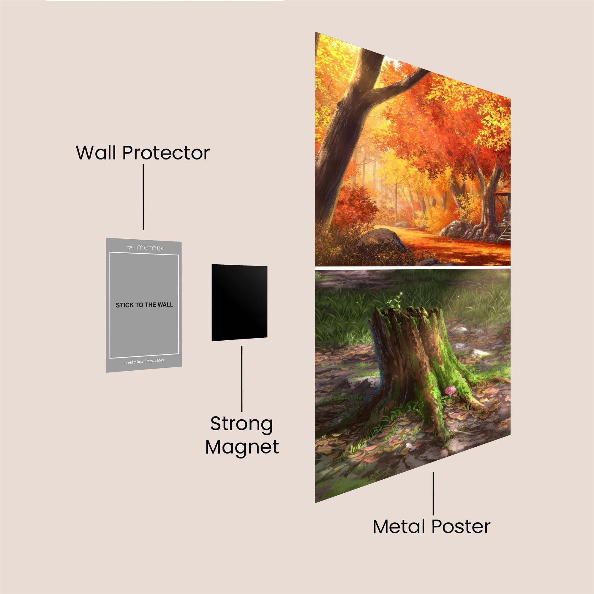 AutumnWhisper Safe Wall Magnetic / M