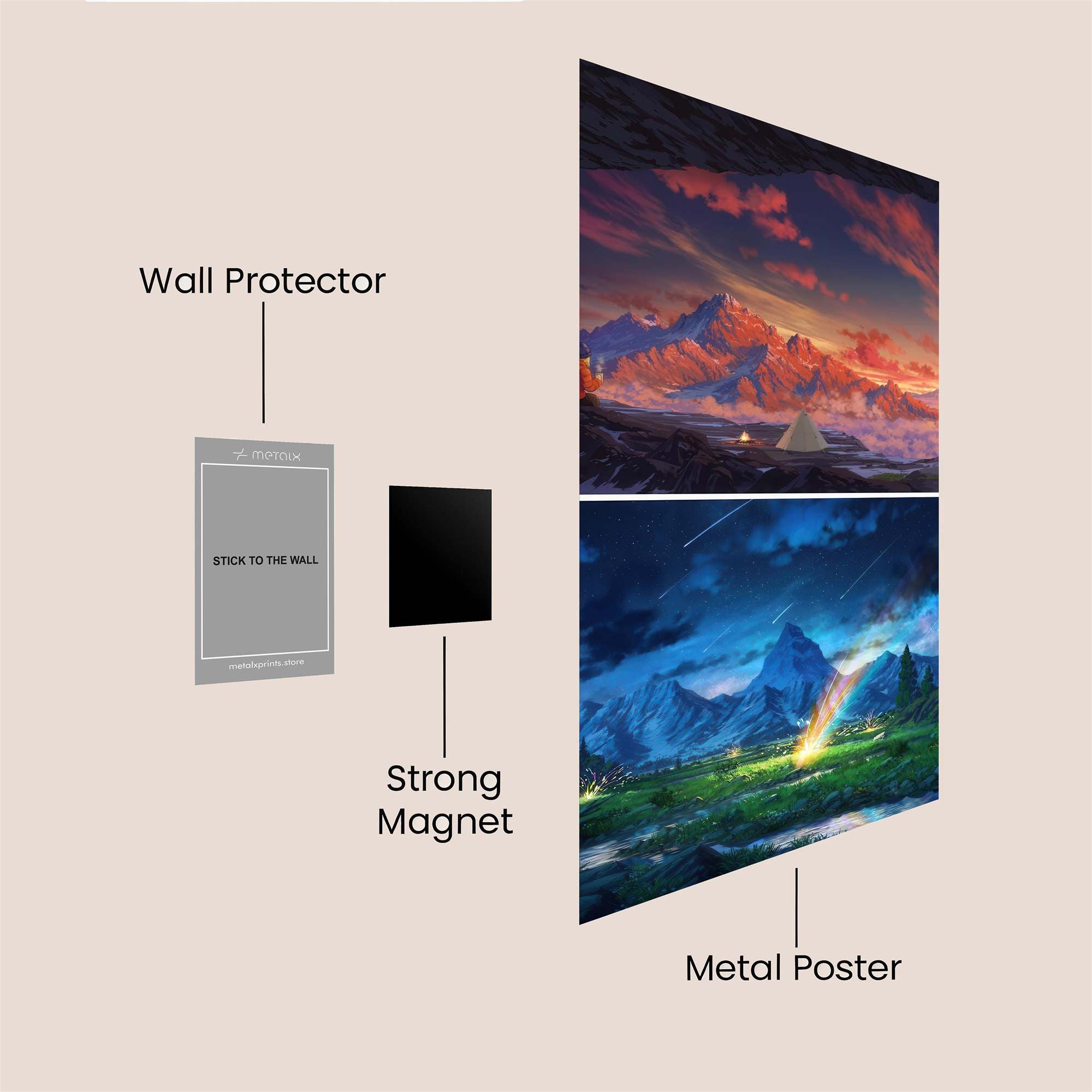 Sunset Serenity Safe Wall Magnetic / M